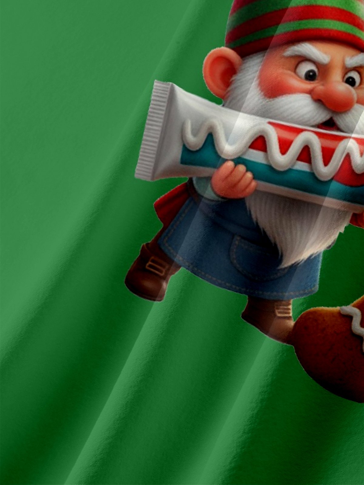 Moisture Wicking Santa Gingerbread Man Chest Pocket Hawaiian Shirt