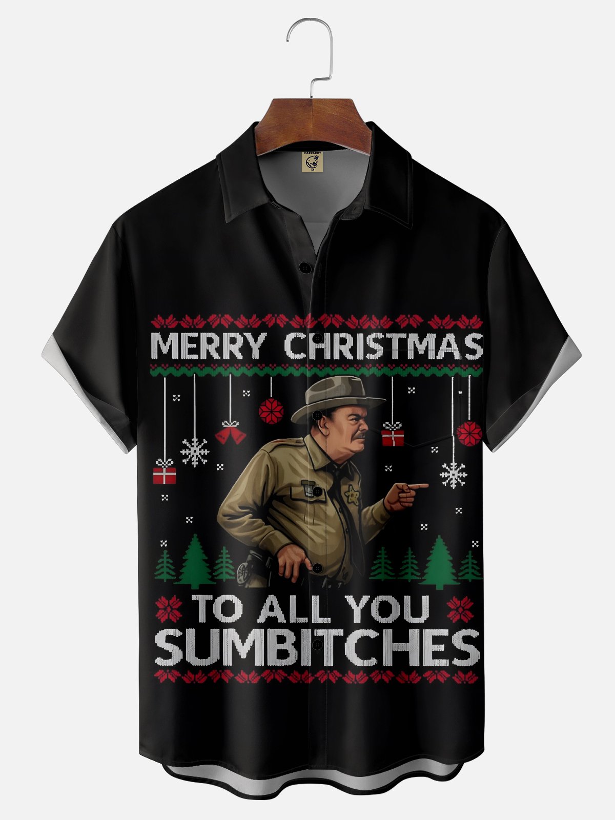 Moisture-wicking Merry Christmas To All You Sumbiches Chest Pocket Holiday Shirt