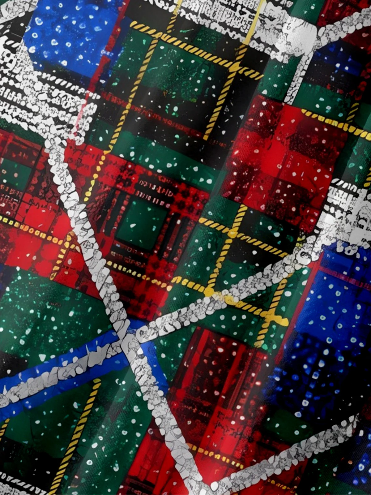 Moisture-wicking Christmas Plaid Chest Pocket Casual Shirt