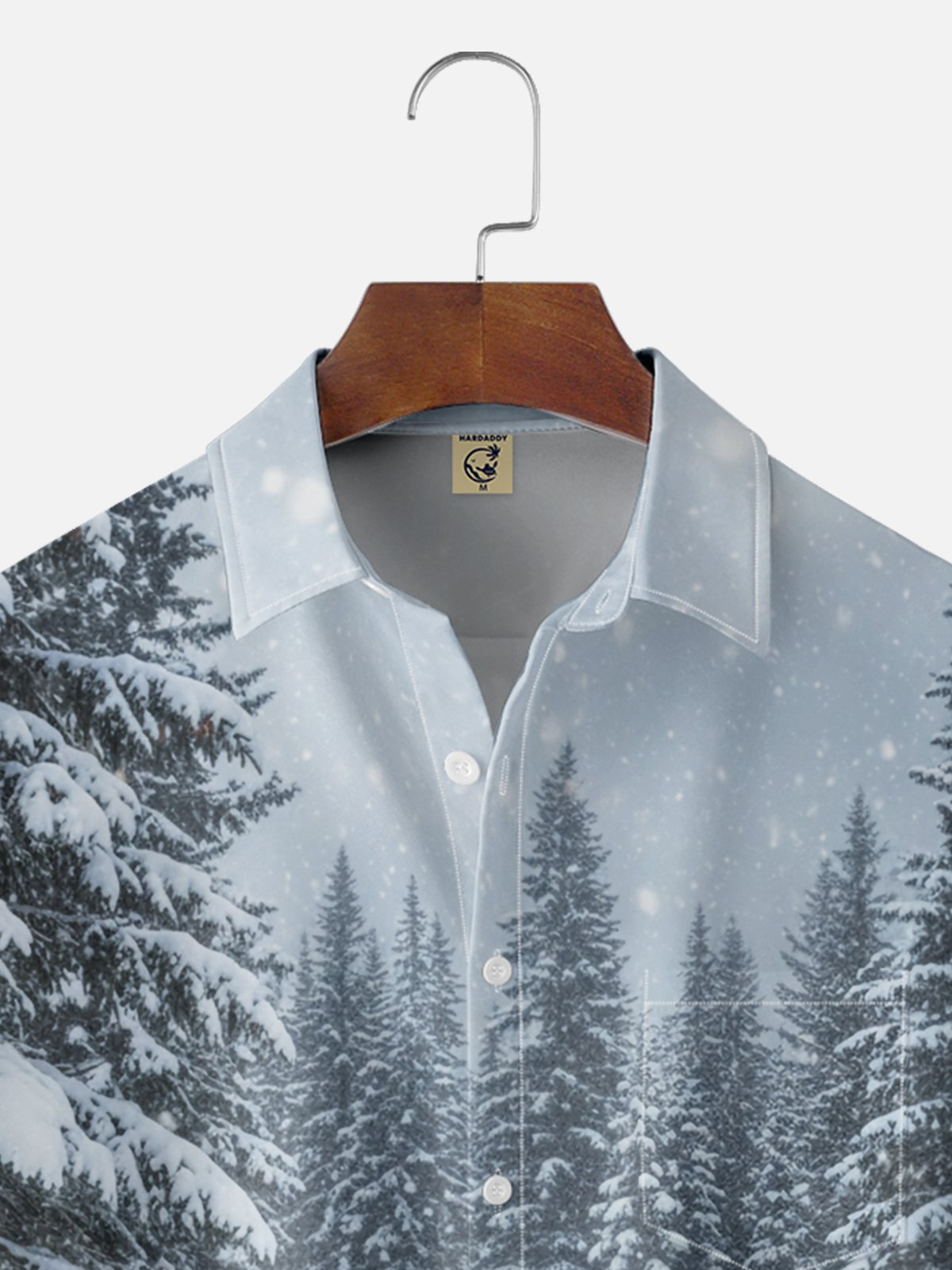 Moisture Wicking Christmas Fun Ugly Santa Claus Chest Pocket Hawaiian Shirt