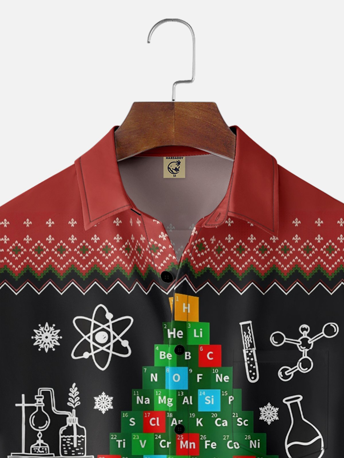 Moisture-wicking Christmas Science Chemistry Oh Chemistree Chest Pocket Casual Shirt