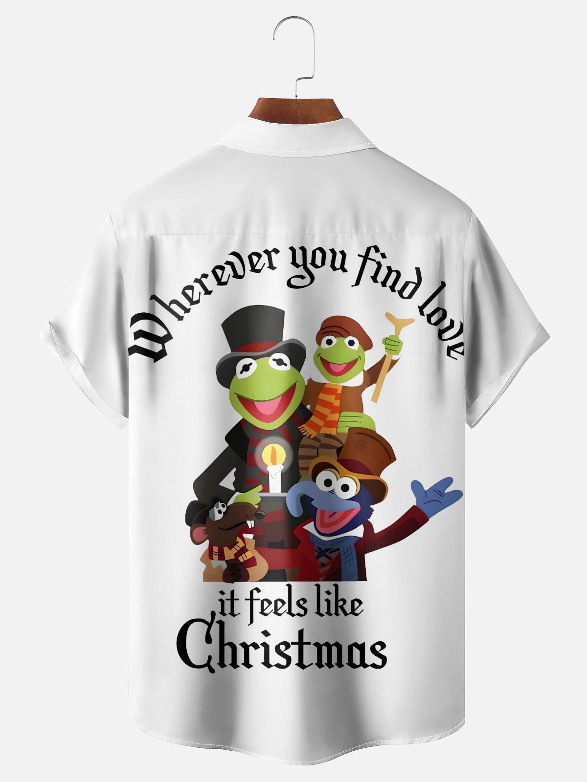 Moisture-wicking Wherever You Find Love It Feels Like Christmas Chest Pocket Holiday Shirt