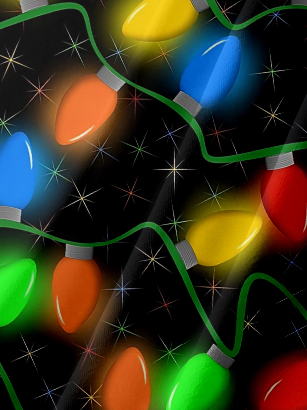 Big Size Moisture Wicking Artistic Christmas Merry Christmas Lights Chest Pocket Hawaiian Shirt