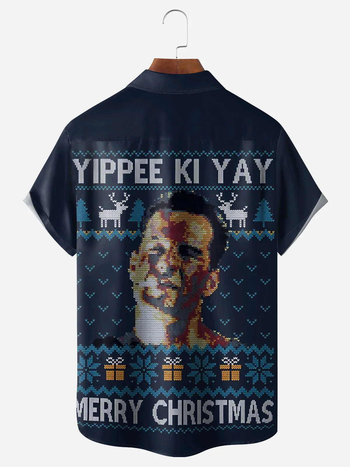 Tall Size Moisture-wicking Christmas "GRISWOLD" Funny Ugly Chest Pocket Casual Shirt