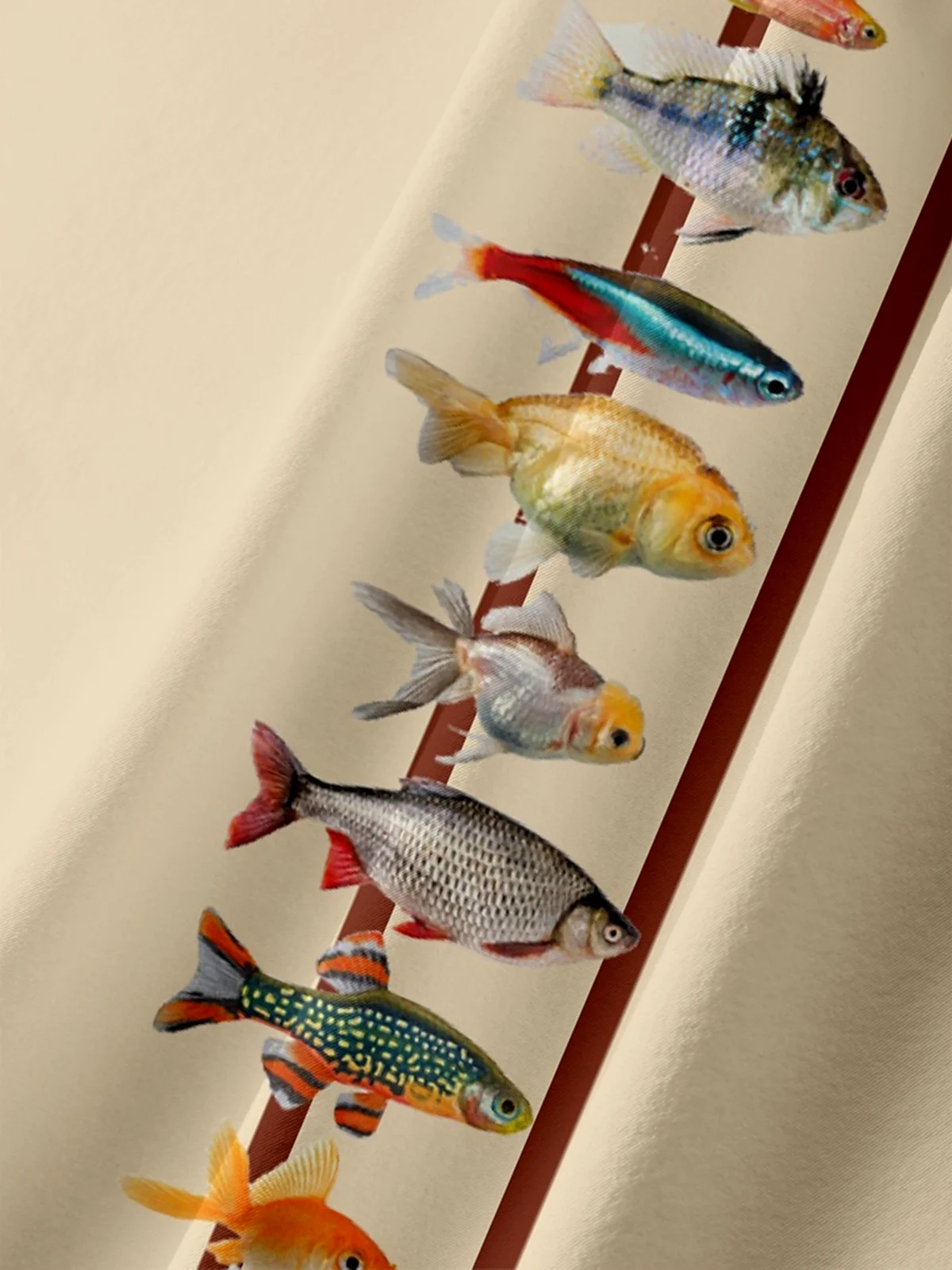 Moisture-wicking Christmas Fish Christmas Hat Chest Pocket Bowling Shirt