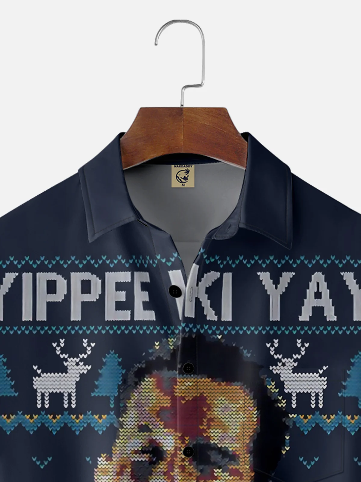 Tall Size Moisture-wicking Christmas "GRISWOLD" Funny Ugly Chest Pocket Casual Shirt