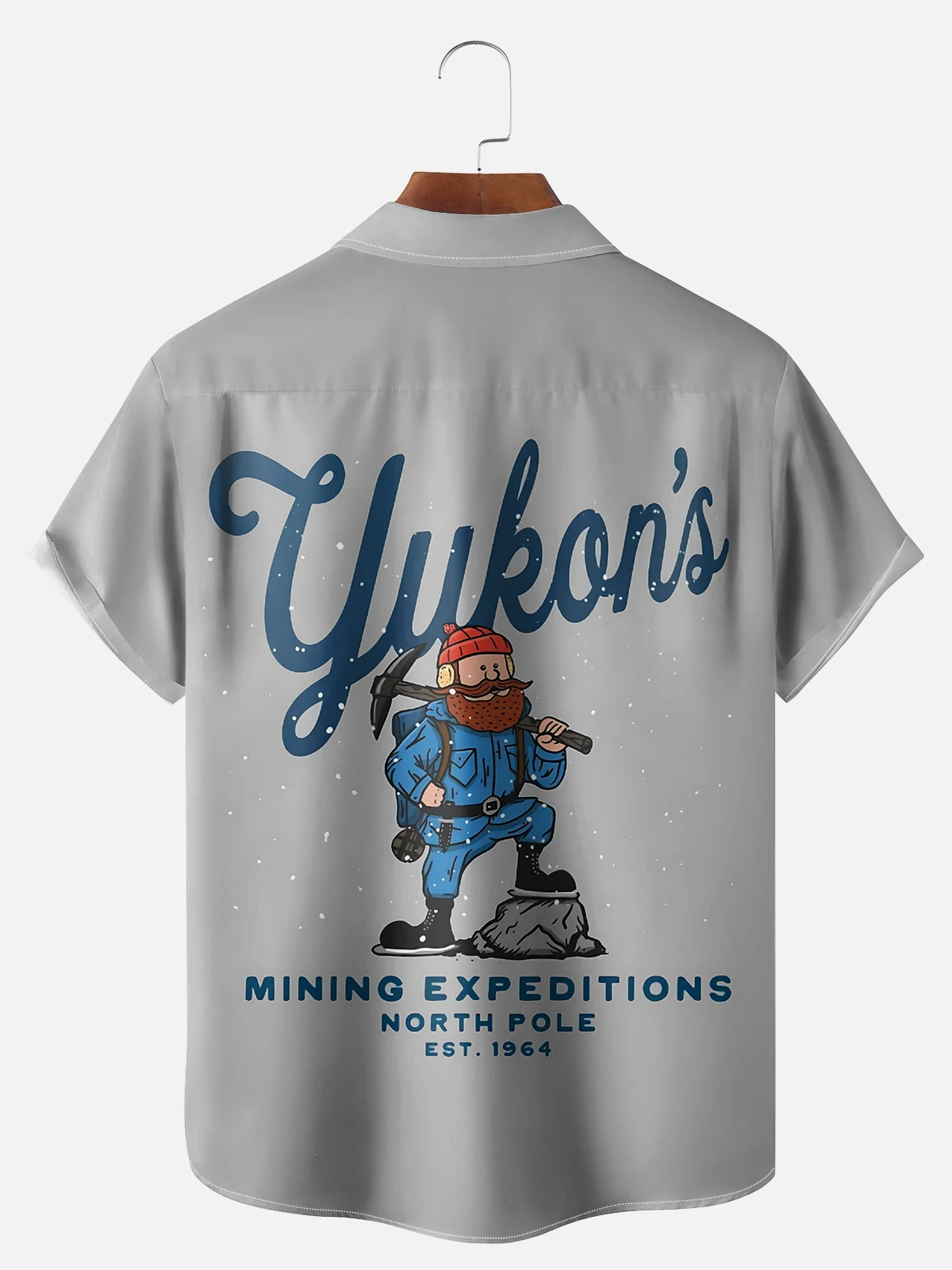 Big Size Moisture Wicking Christmas Chest Pocket Hawaiian Shirt