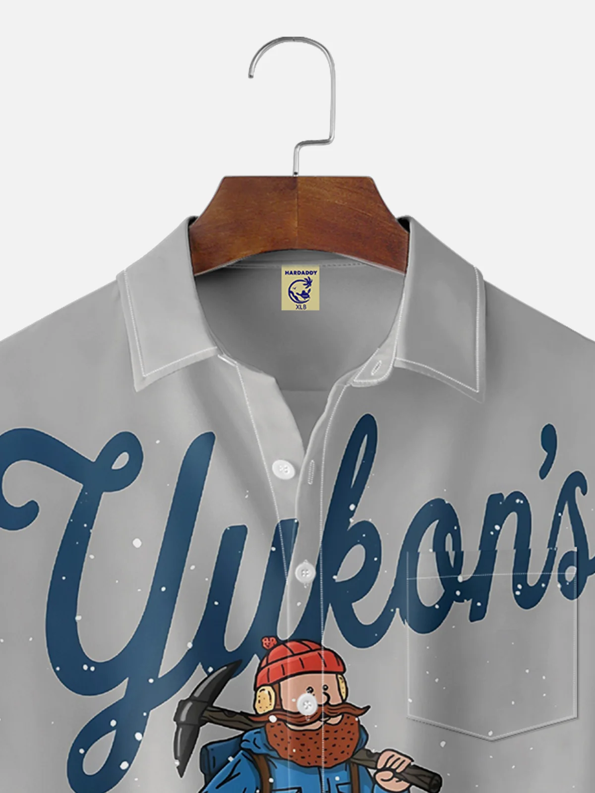 Big Size Moisture Wicking Christmas Chest Pocket Hawaiian Shirt