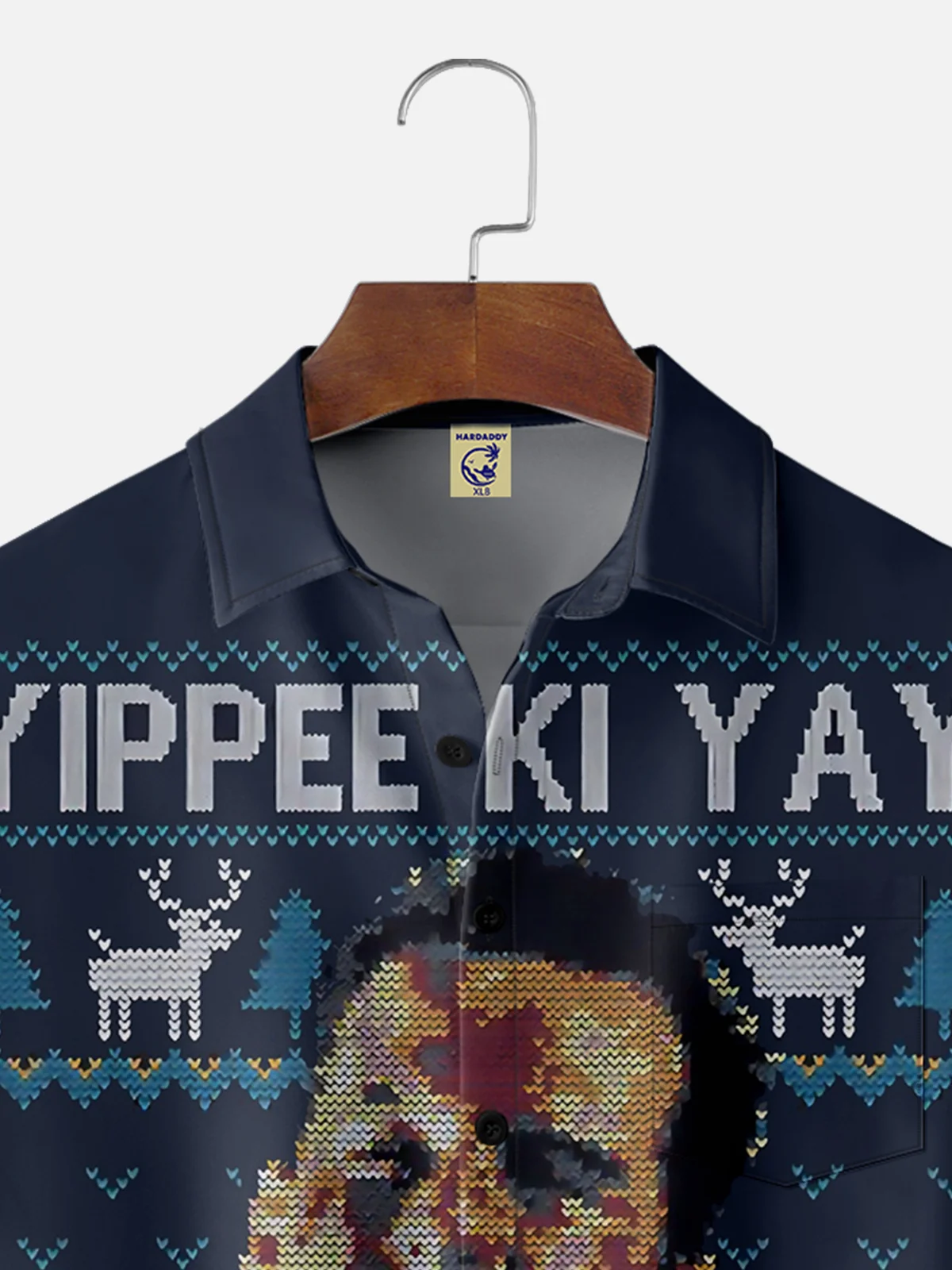 Big Size Moisture-wicking Christmas "GRISWOLD" Funny Ugly Chest Pocket Casual Shirt