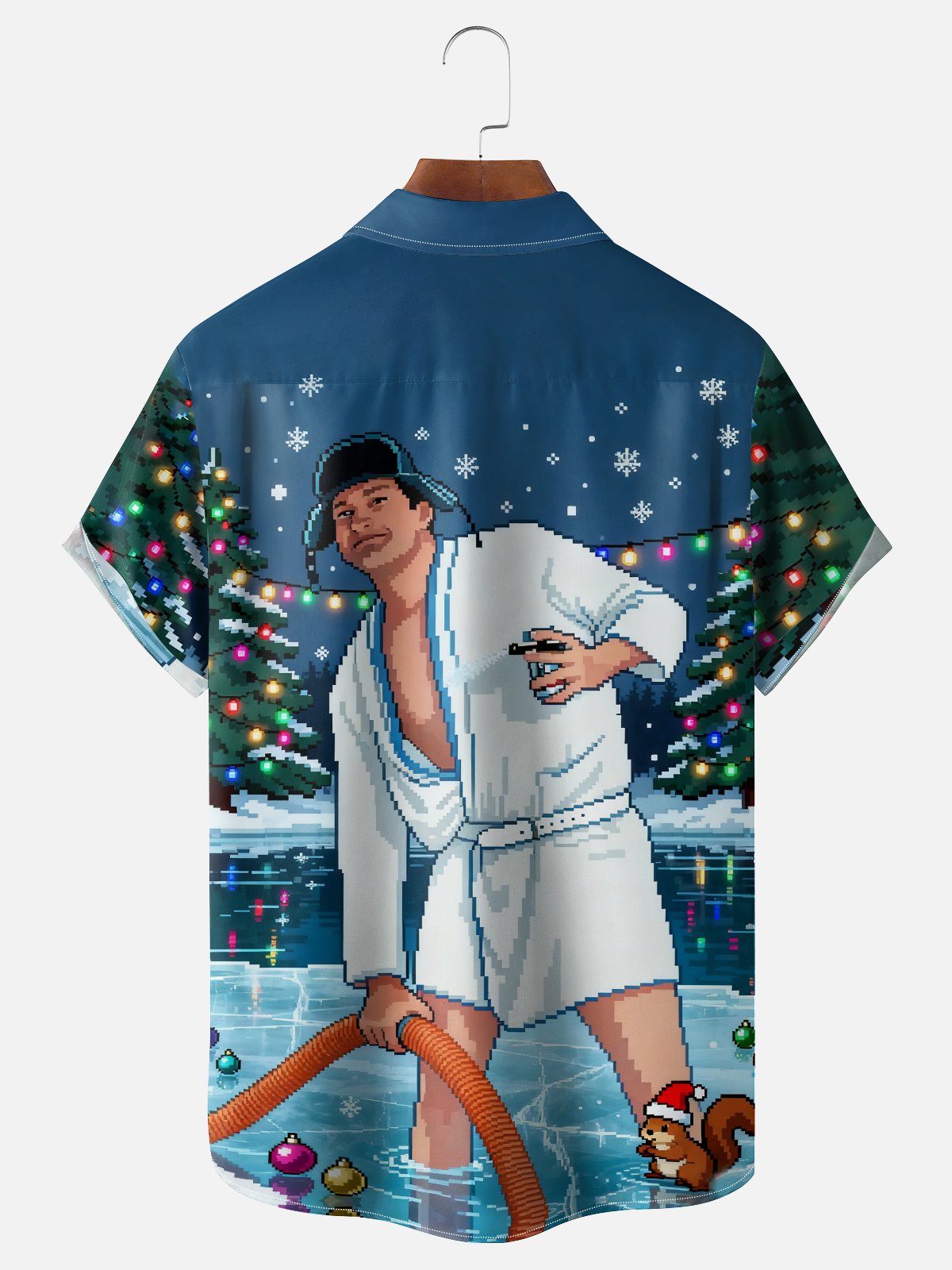 Moisture-wicking Christmas Fun Griswold Chest Pocket Casual Shirt