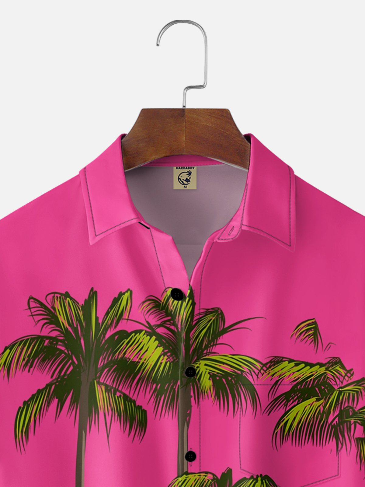 Moisture Wicking Coconut Tree Chest Pocket Holiday Hawaiian Shirt
