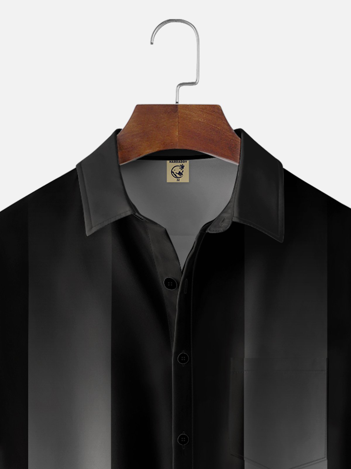 Moisture-wicking Gradient Color Chest Pocket Bowling Shirt