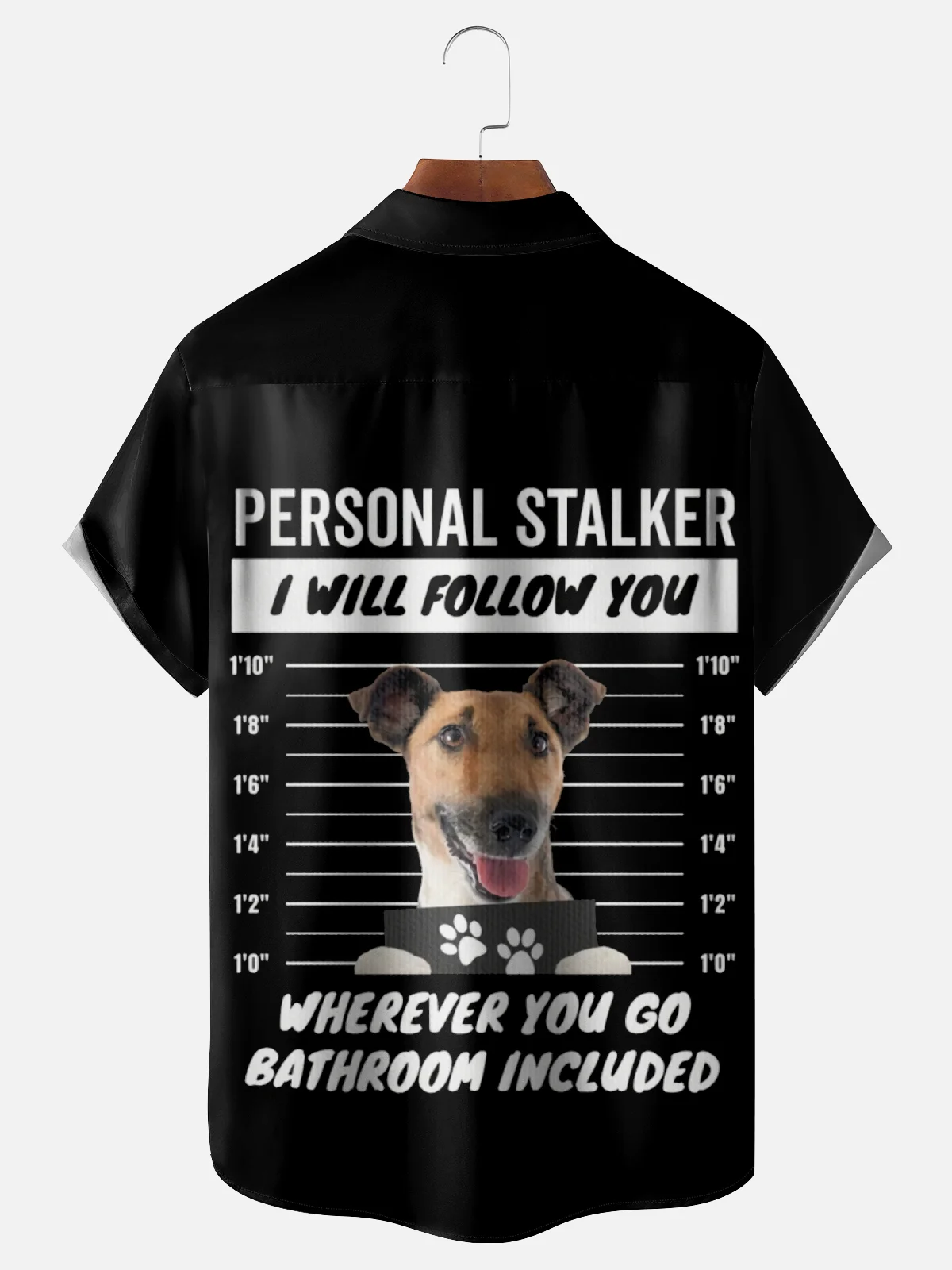 Moisture-wicking Personal Stalker Dog Chest Pocket Casual Shirt