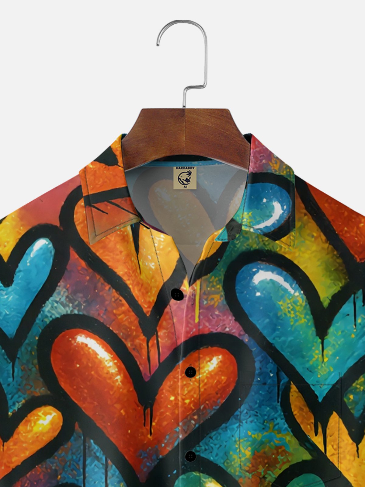 Moisture Wicking Valentine's Day Heart Shaped Chest Pocket Holiday Shirt