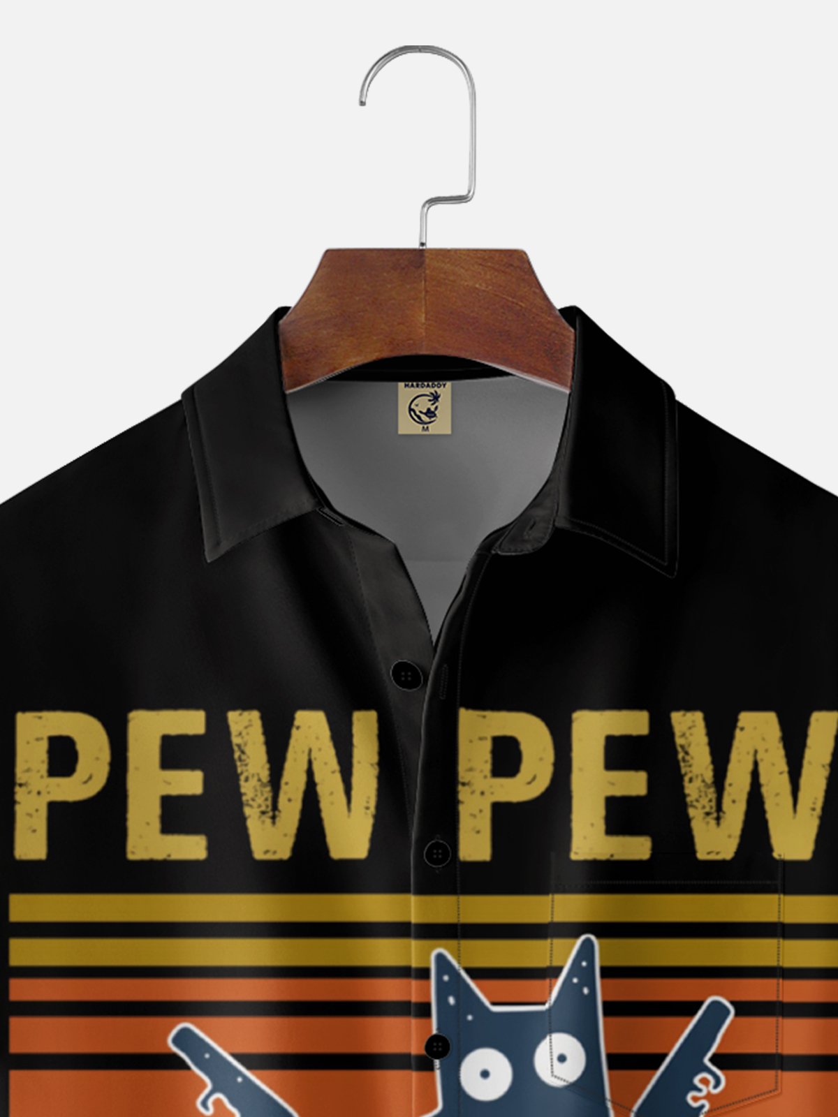 Moisture Wickin PEW PEW MADAFAKAS! Chest Pocket Holiday Hawaiian Shirt