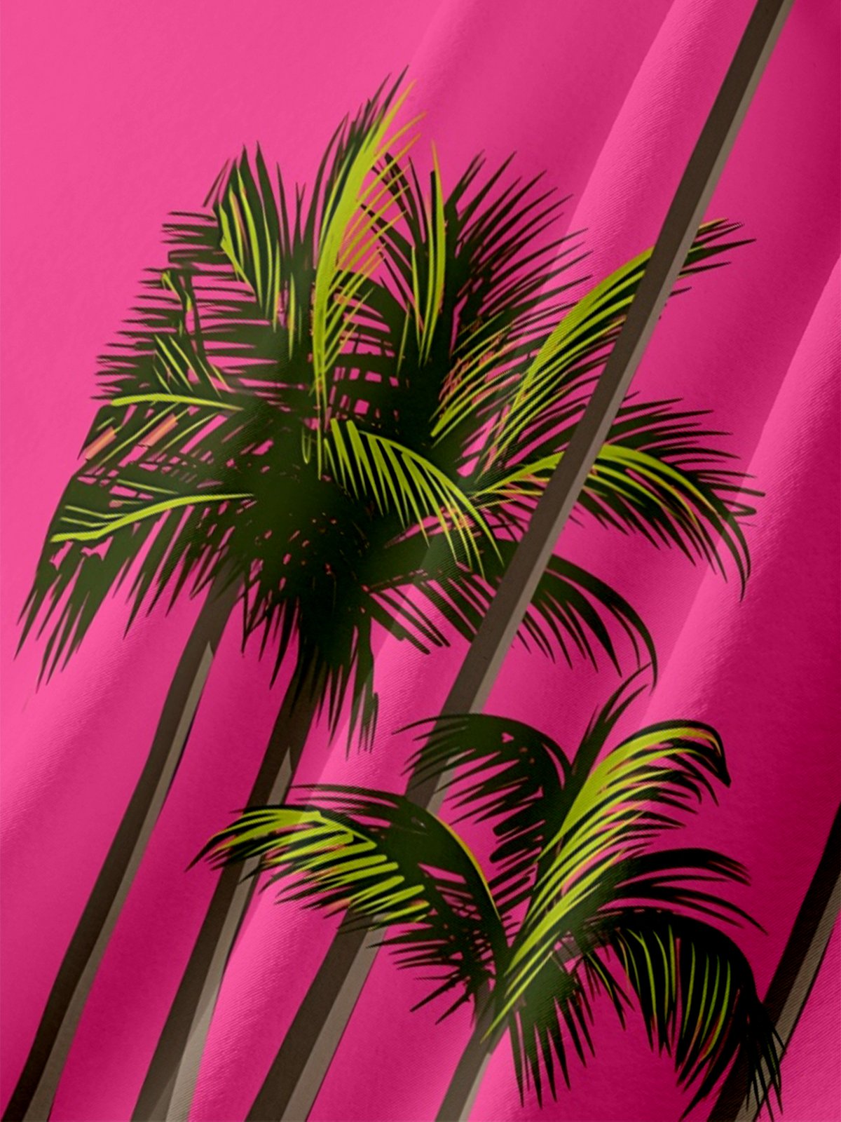 Moisture Wicking Coconut Tree Chest Pocket Holiday Hawaiian Shirt