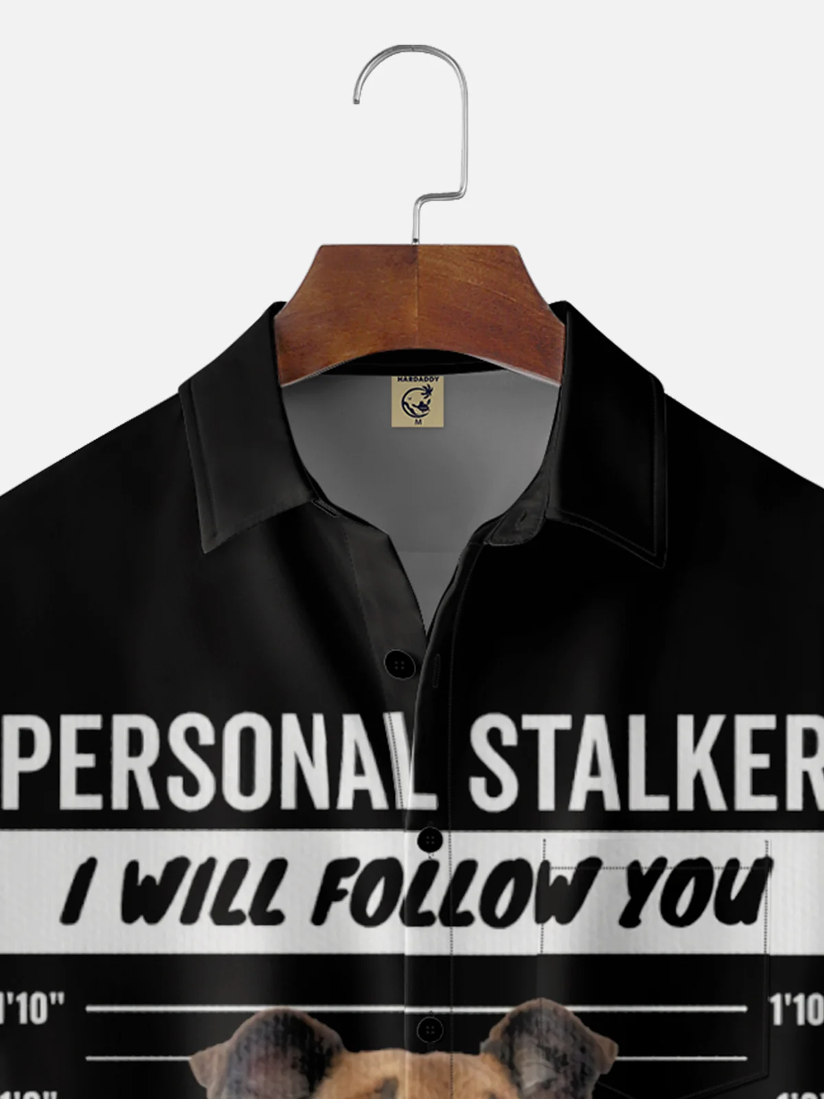 Moisture-wicking Personal Stalker Dog Chest Pocket Casual Shirt