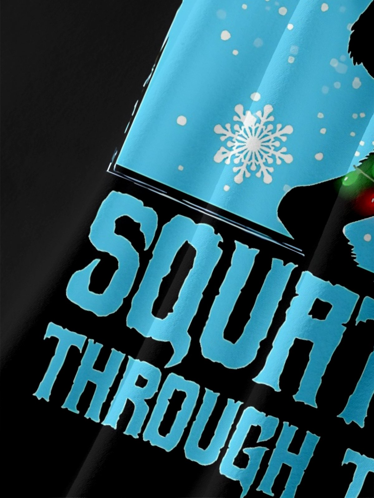 Moisture-wicking Christmas Bigfoot Squrtching Through The Snow Chest Pocket Holiday Shirt