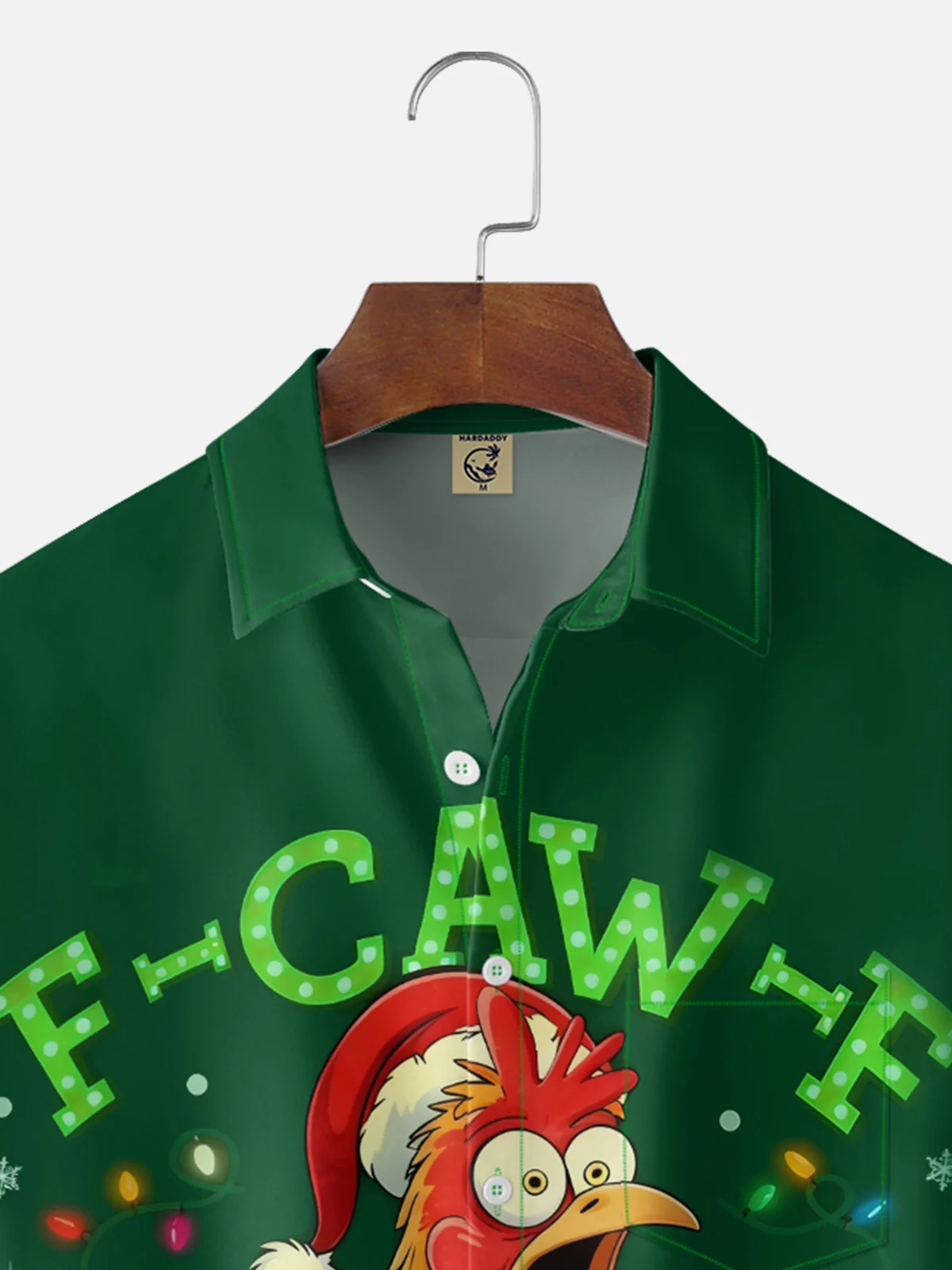 Moisture-wicking Christmas Chicken Chest Pocket Holiday Shirt