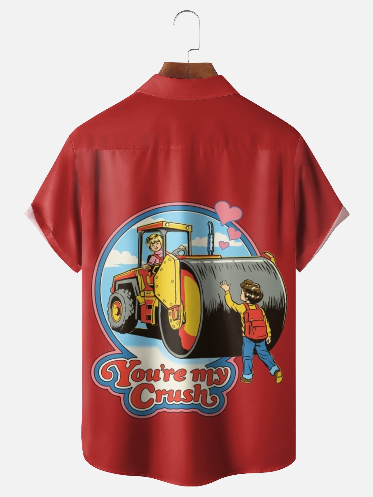Moisture-wicking Valentine's Day You're My Crush Chest Pocket Casual Shirt