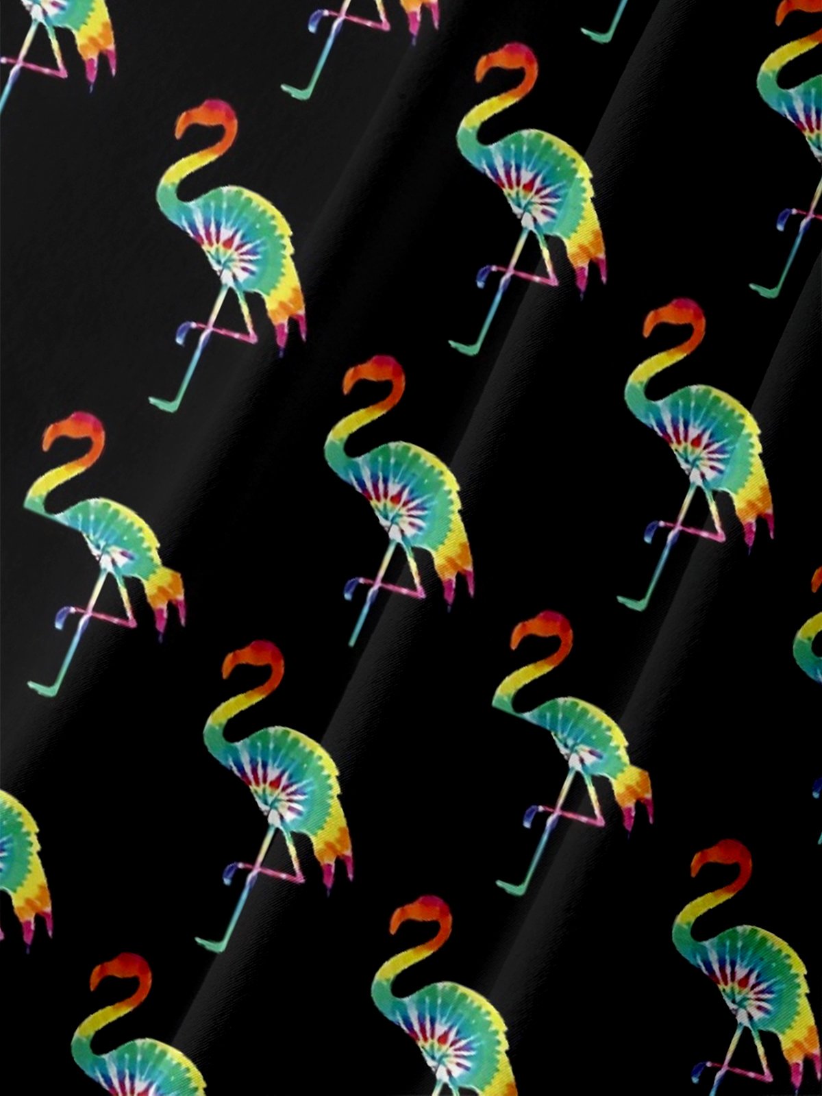 Moisture-wicking Flamingo Chest Pocket Hawaiian Shirt