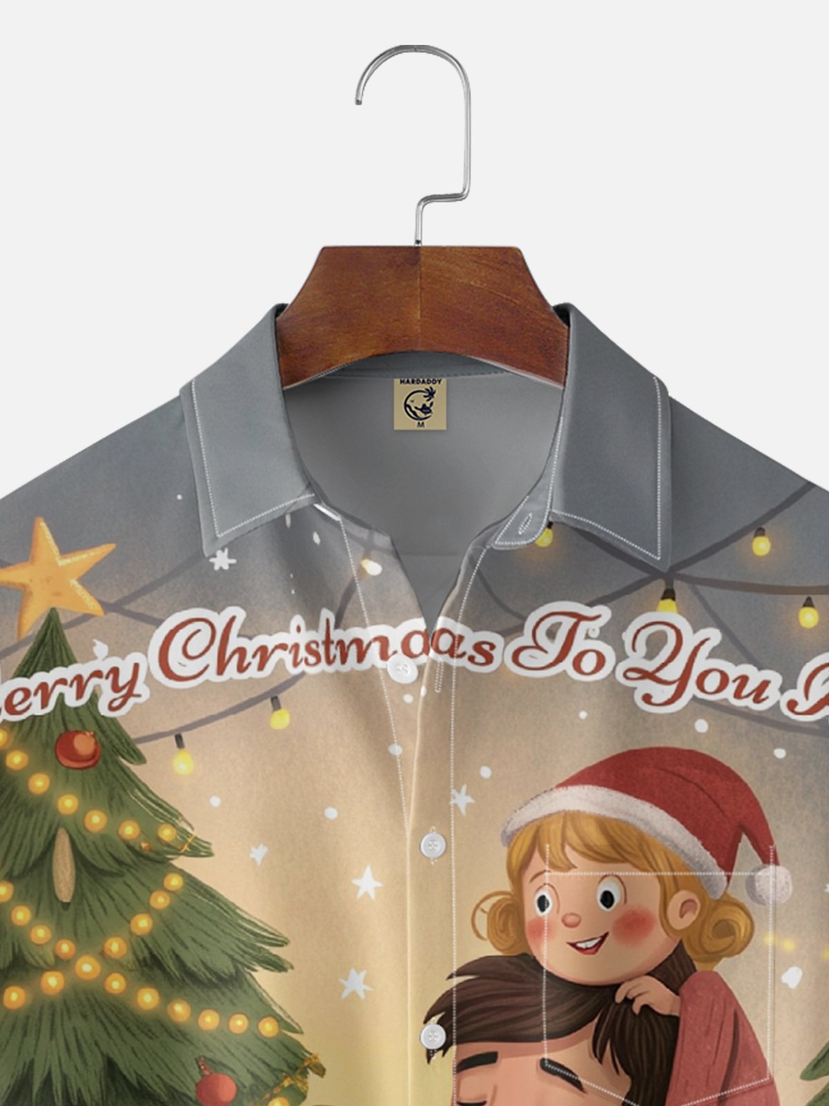 Moisture-wicking Christmas Family Fun Tree Chest Pocket Casual Shirt