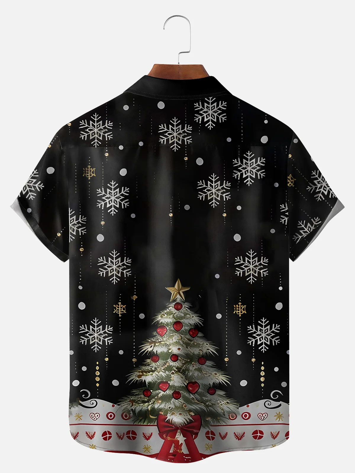 Big Size Moisture-wicking Christmas Santa Claus Chest Pocket Ugly Shirt