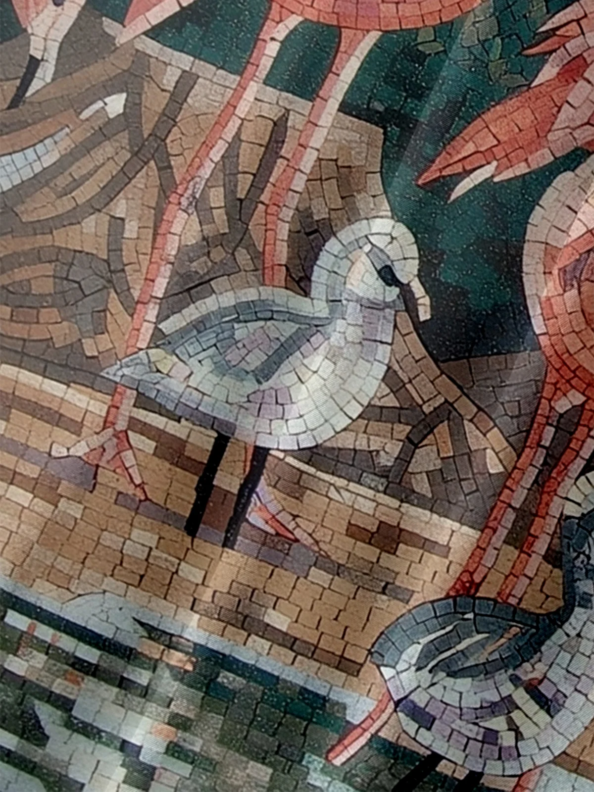 Moisture-wicking Flamingo Mosaic Art Chest Pocket Hawaiian Shirt