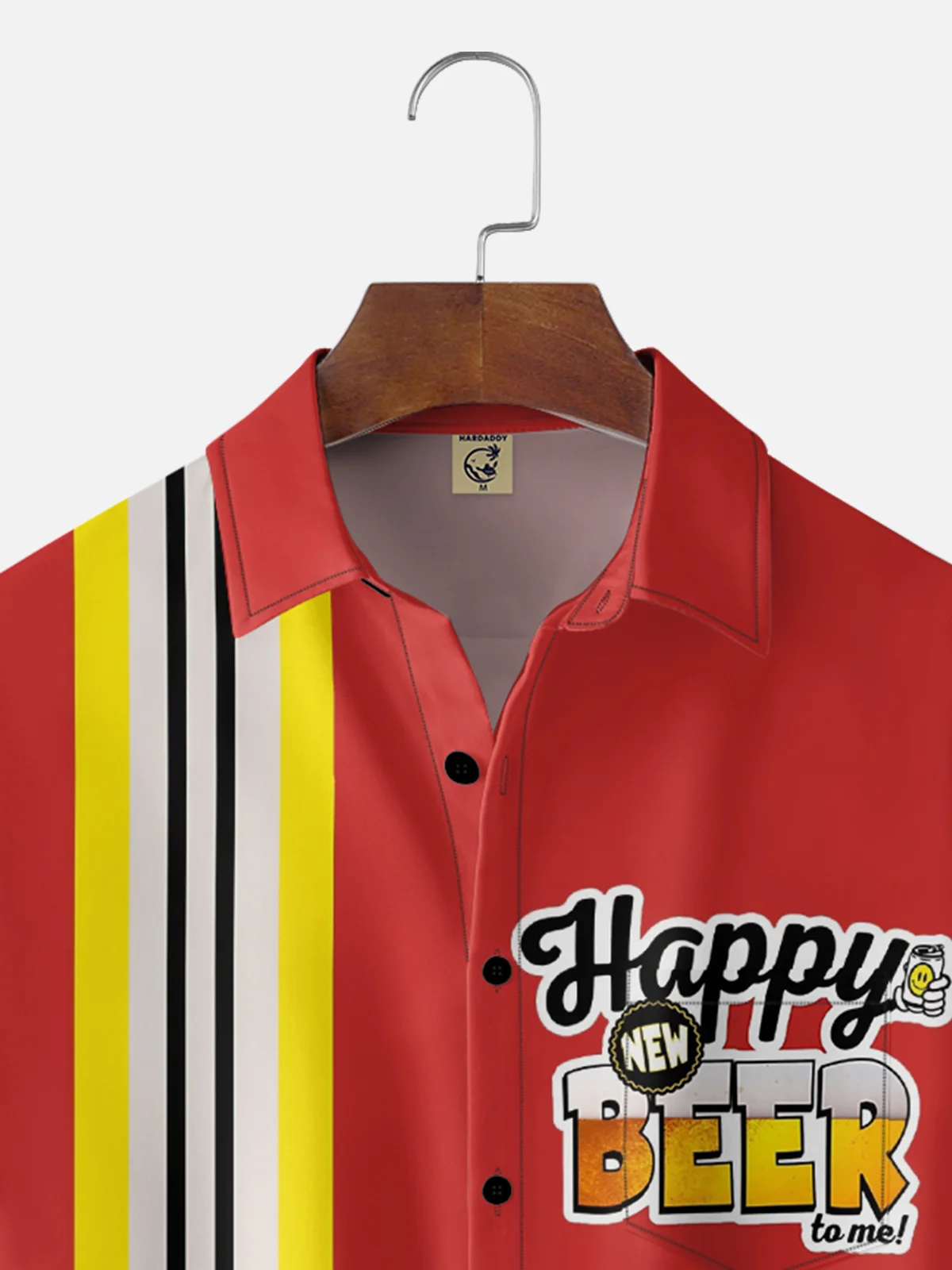 Moisture Wicking Happy Beer Chest Pocket Holiday Shirt
