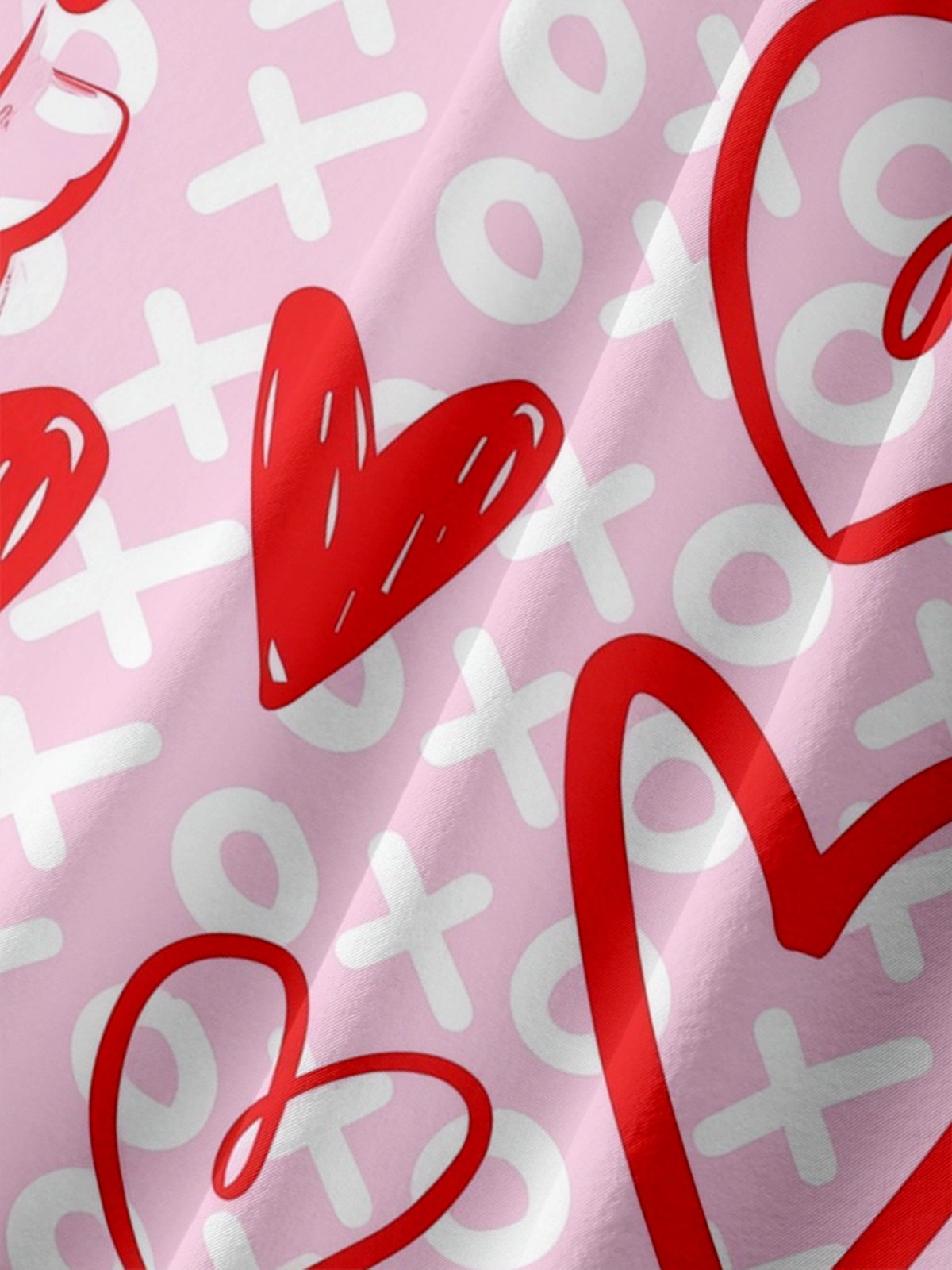 Moisture-wicking Valentine‘s Day Heart Chest Pocket Casual Shirt