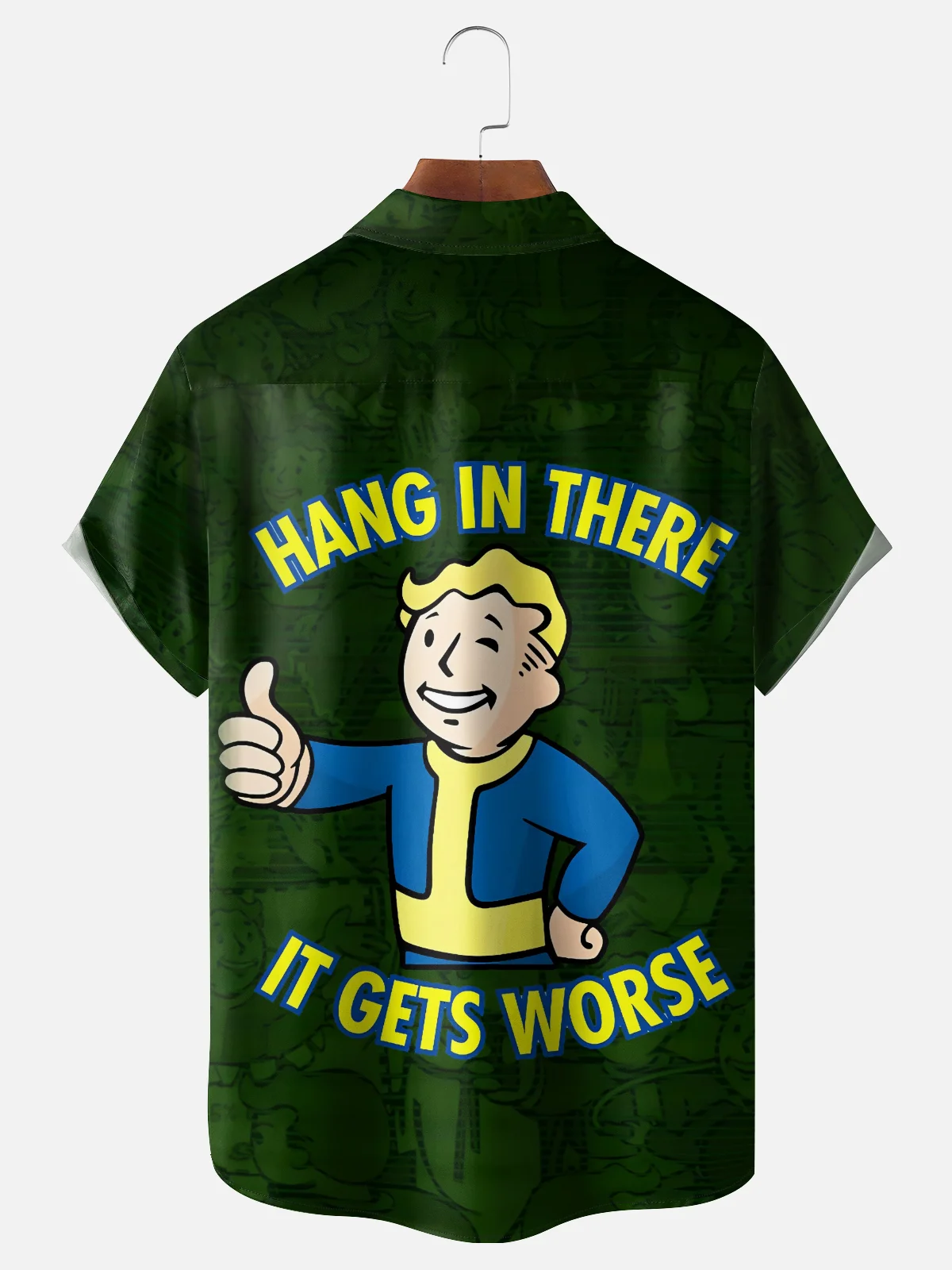 Moisture-wicking Hang In There It Gets Worse Chest Pocket Casual Shirt