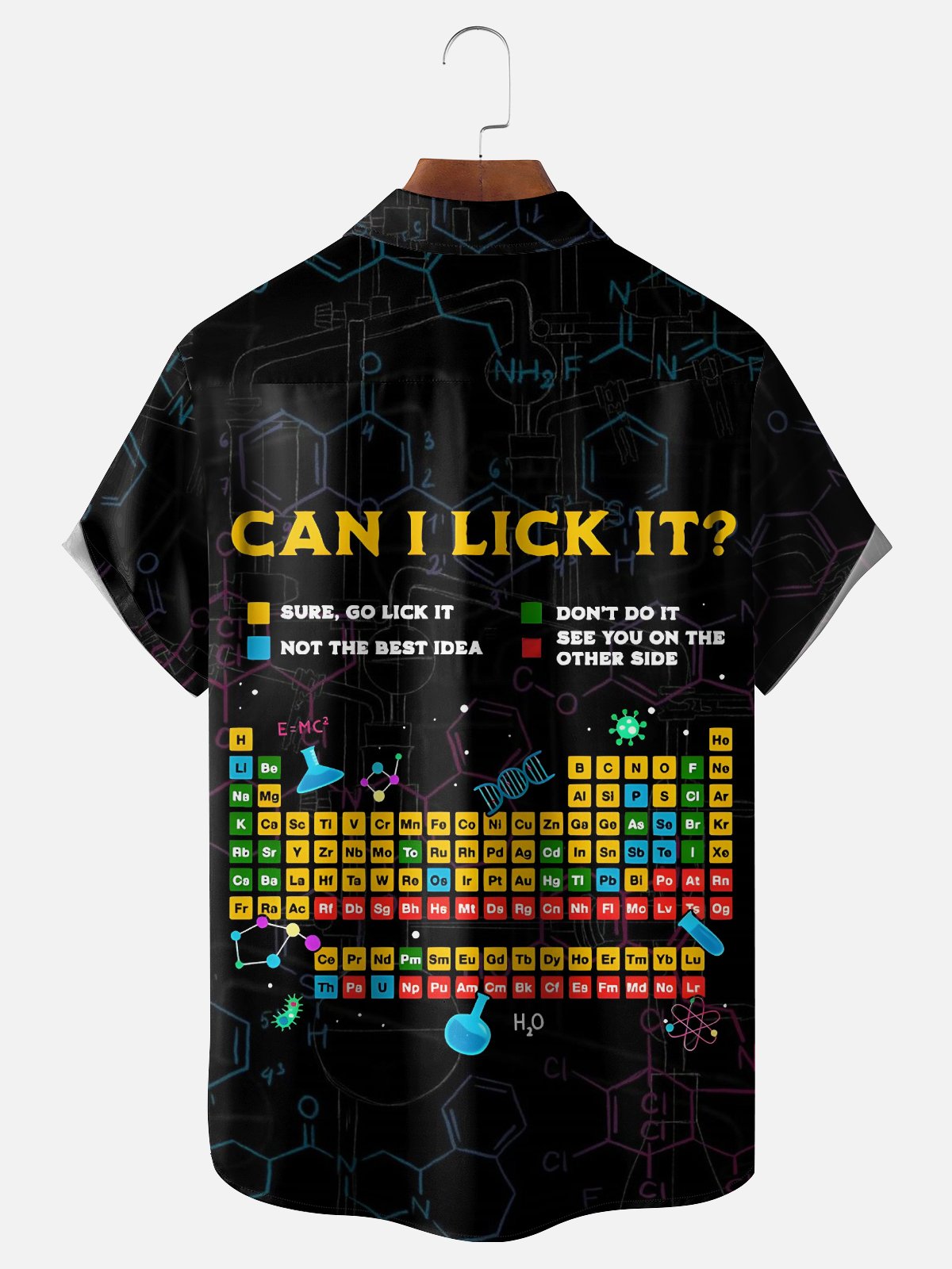 Moisture-wicking Can I Lick It Chemical Geek Chest Pocket Casual Shirt