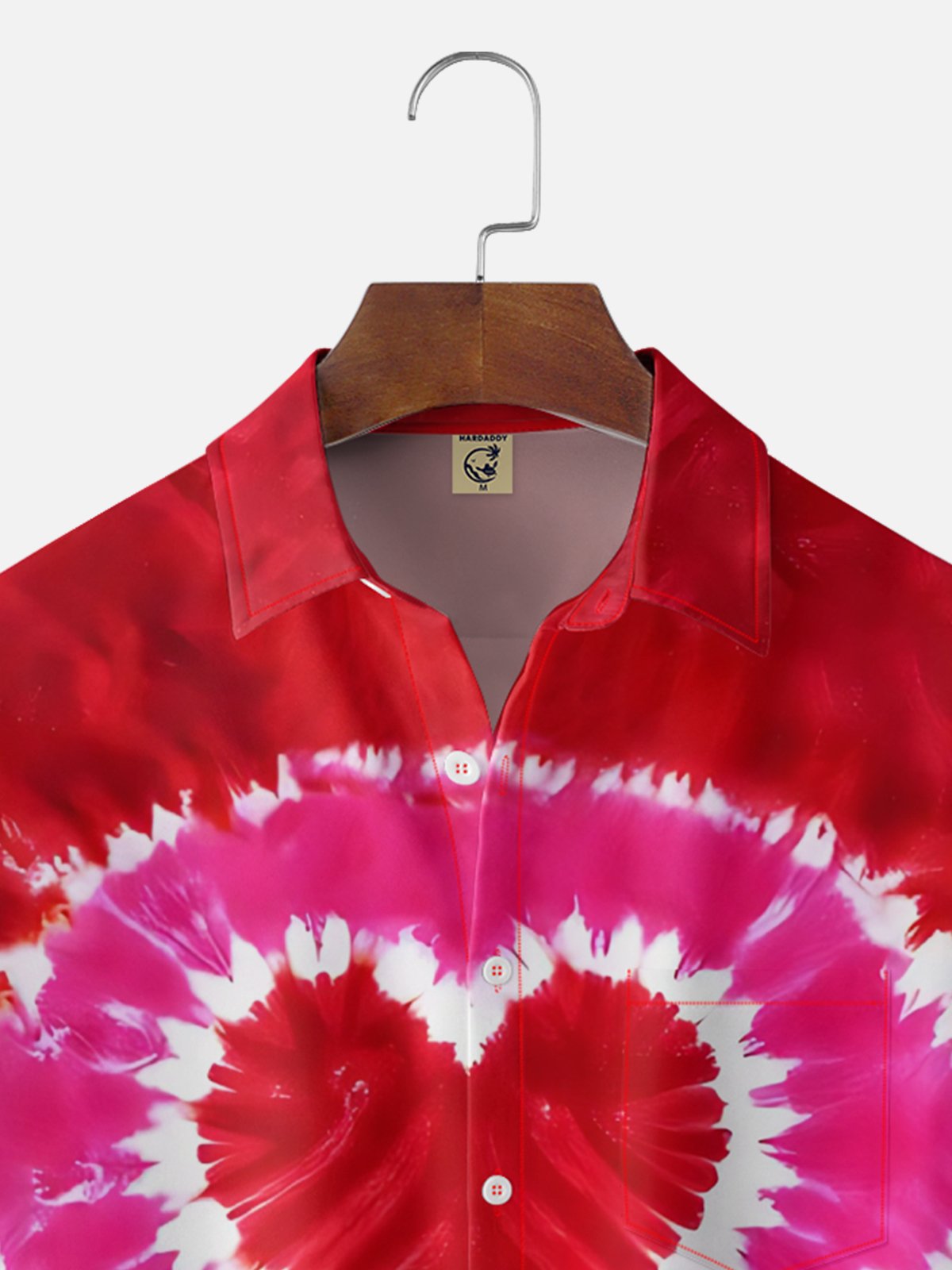 Moisture-wicking Valentine‘s Day Heart Chest Pocket Casual Shirt
