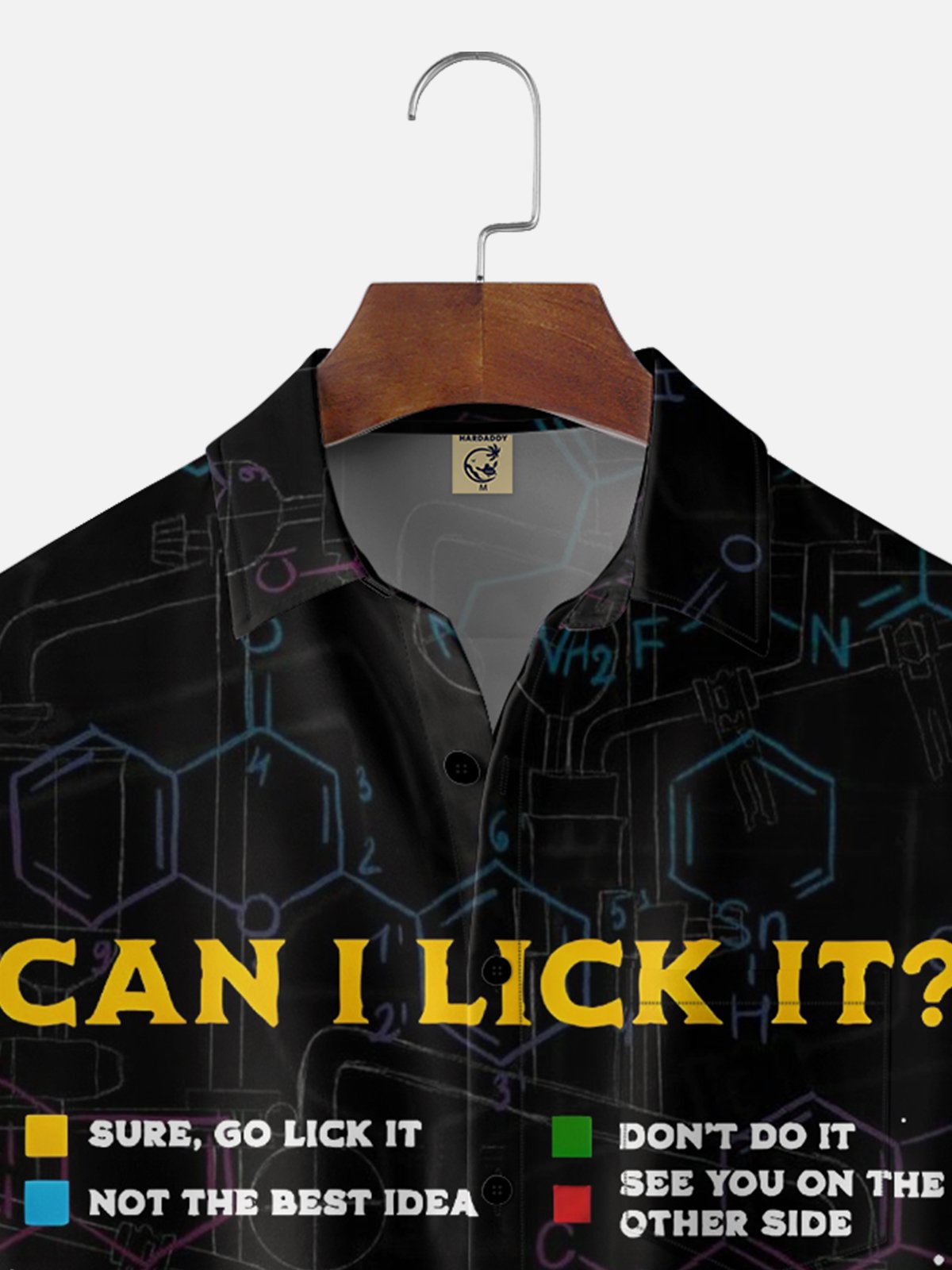 Moisture-wicking Can I Lick It Chemical Geek Chest Pocket Casual Shirt