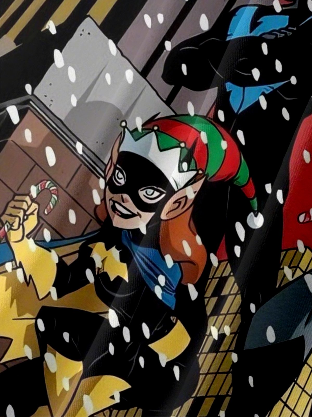 Moisture Wicking Superhero Santa Hat Chest Pocket Holiday Shirt