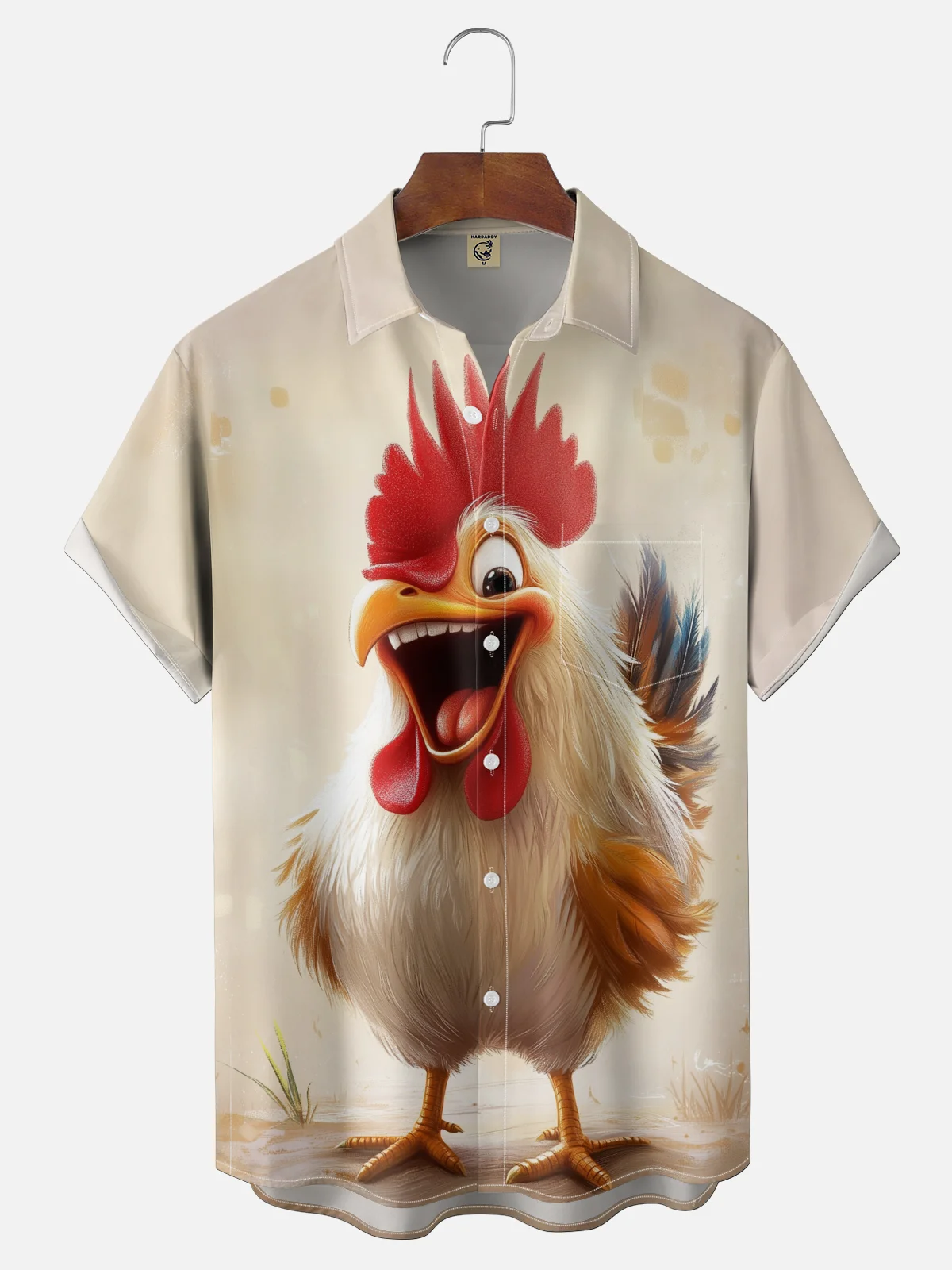 Moisture Wicking Funny Chicken Chest Pocket Holiday Shirt