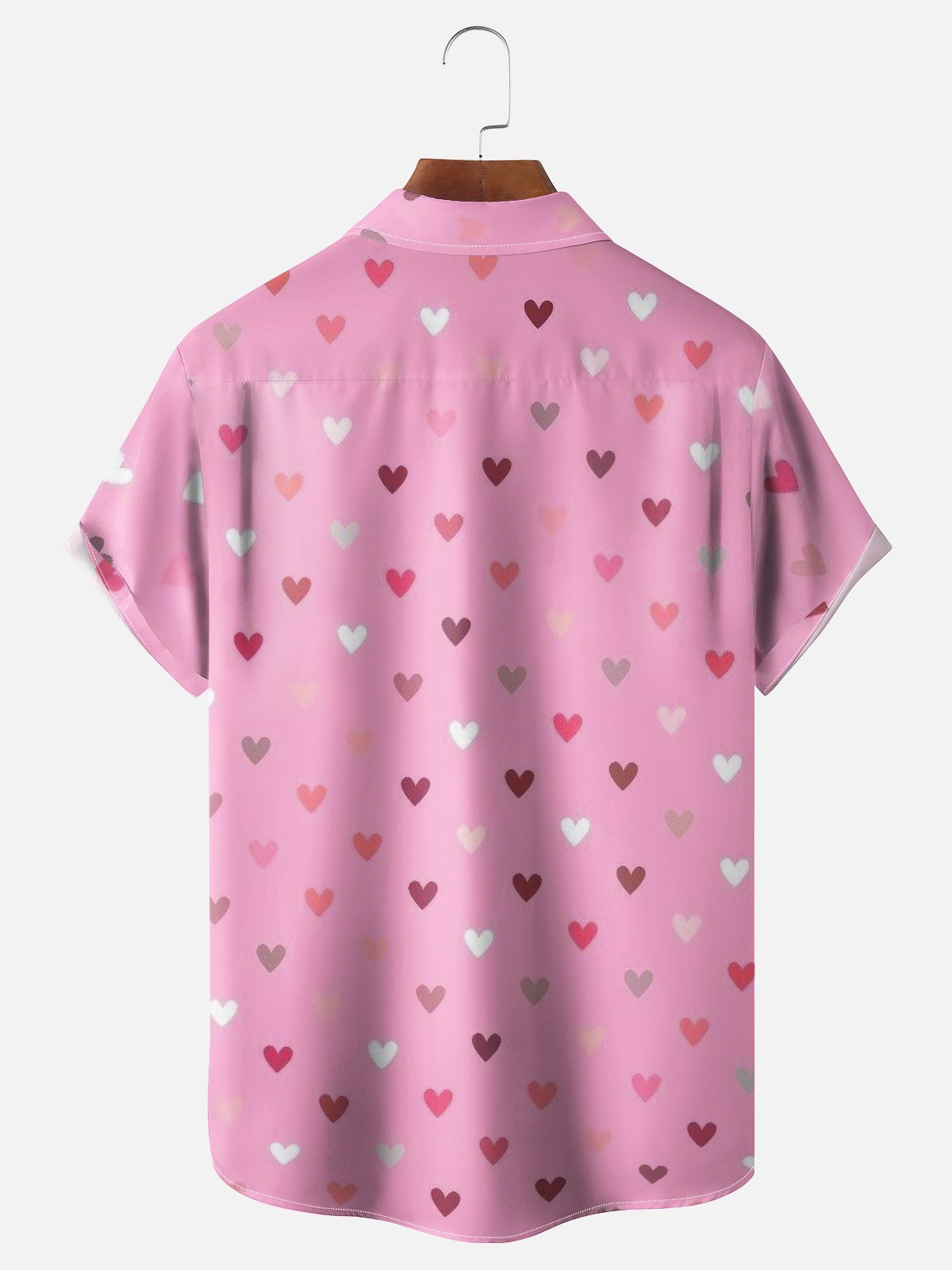 Moisture-wicking Valentine's Day Chest Pocket Casual Shirt