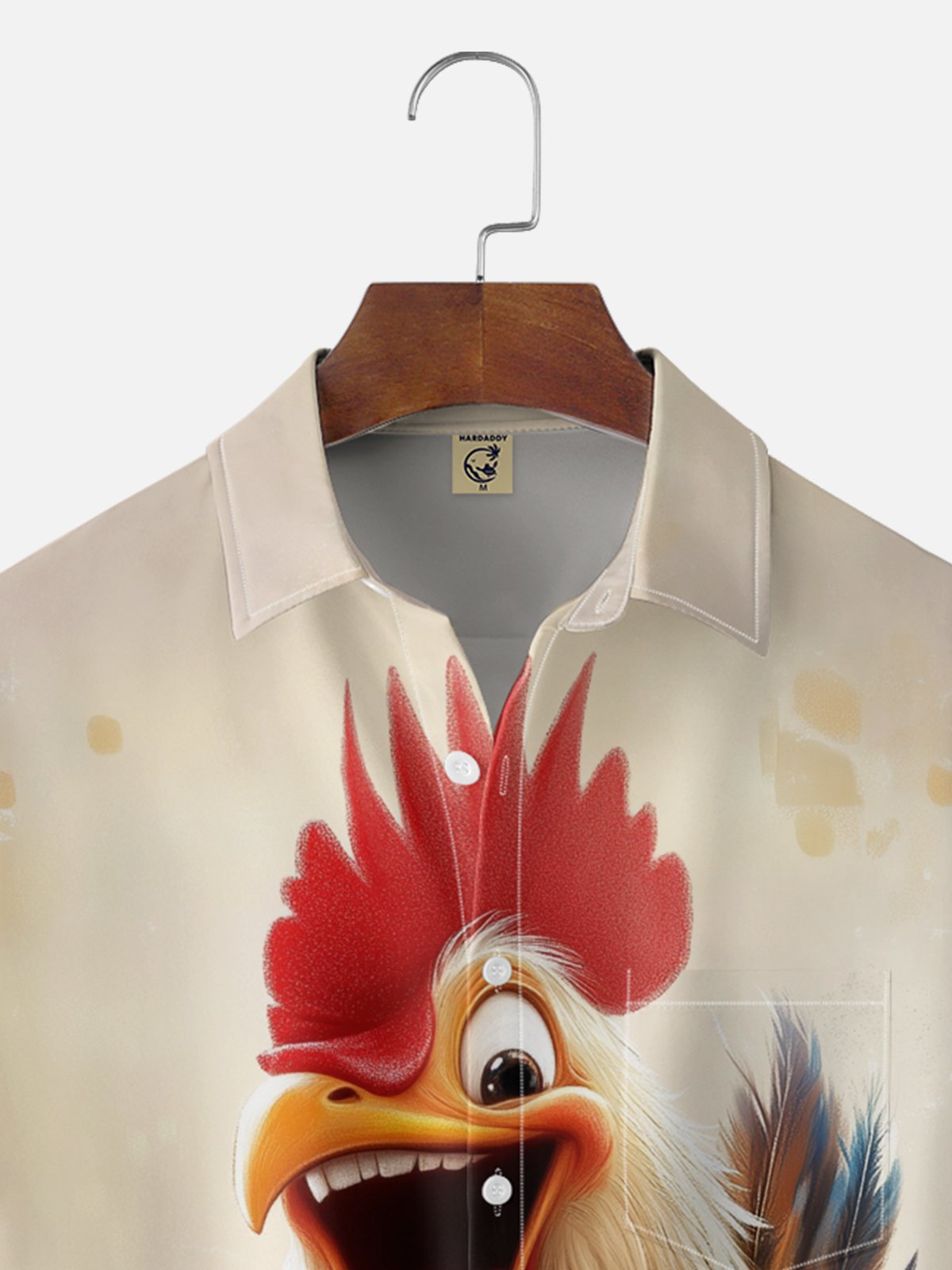 Moisture Wicking Funny Chicken Chest Pocket Holiday Shirt