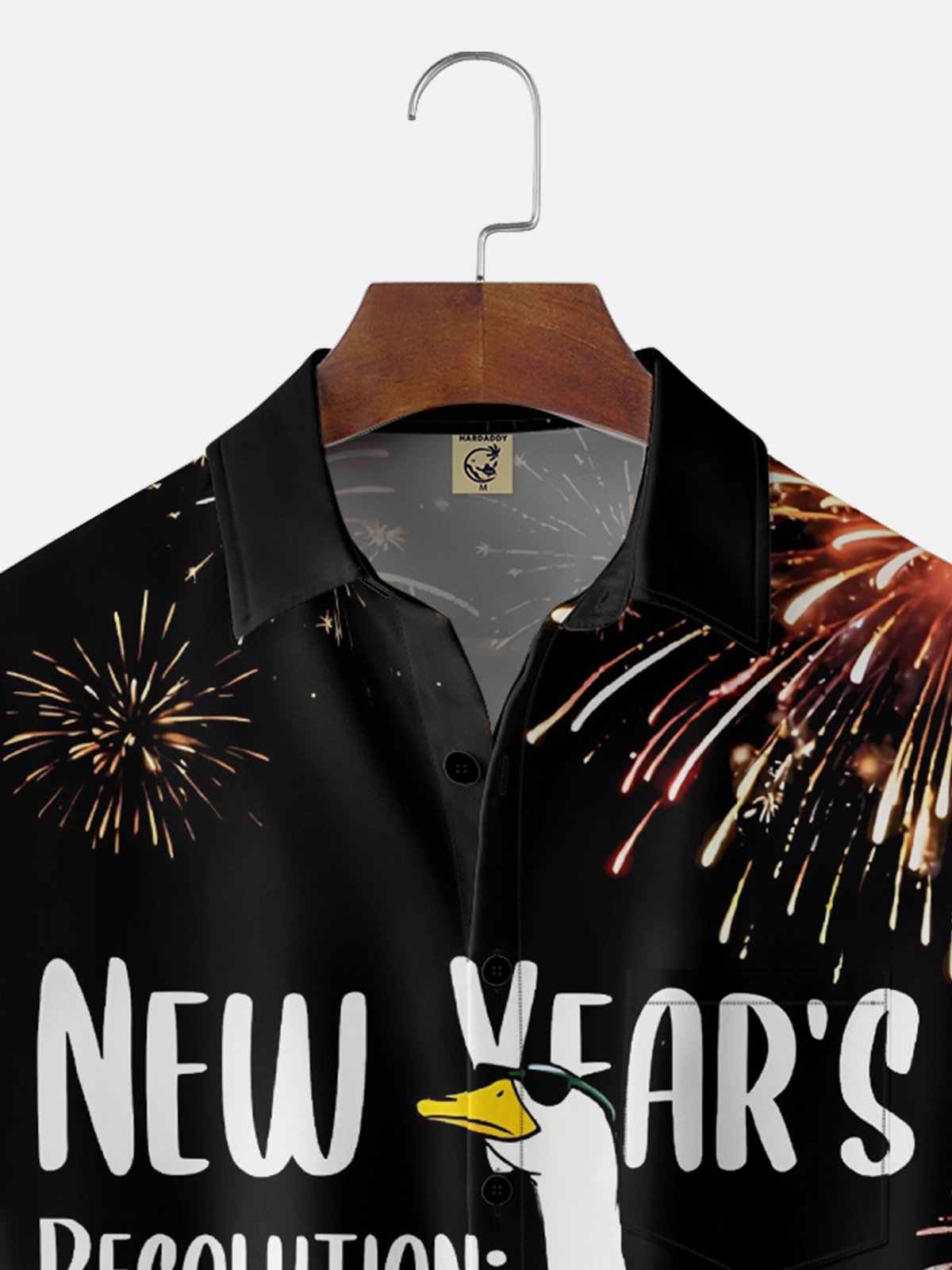 Moisture-wicking New Year Resolution Not Give A Duck Chest Pocket Casual Shirt
