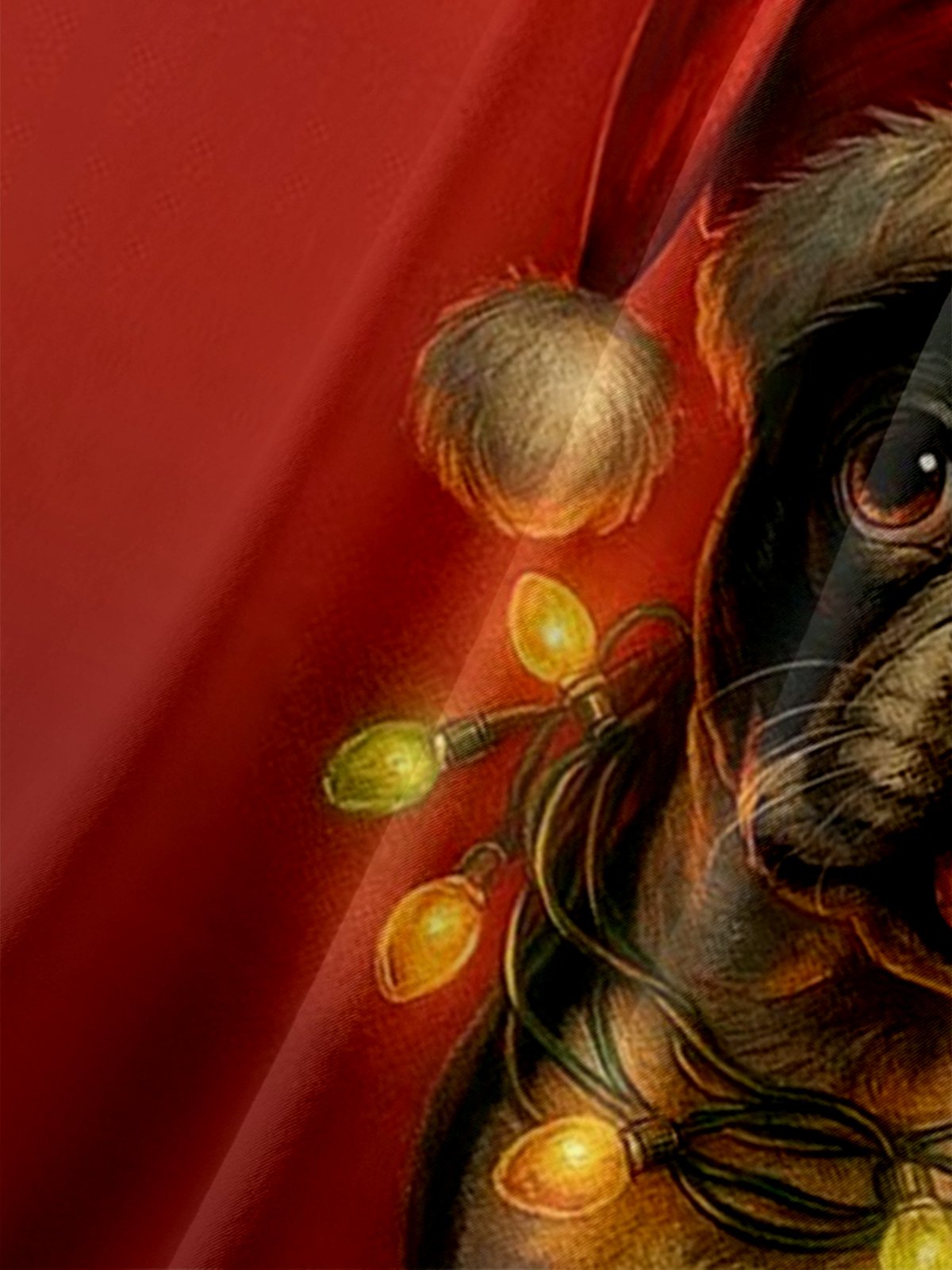 Moisture Wicking Fun Christmas Dog Chest Pocket Holiday Shirt