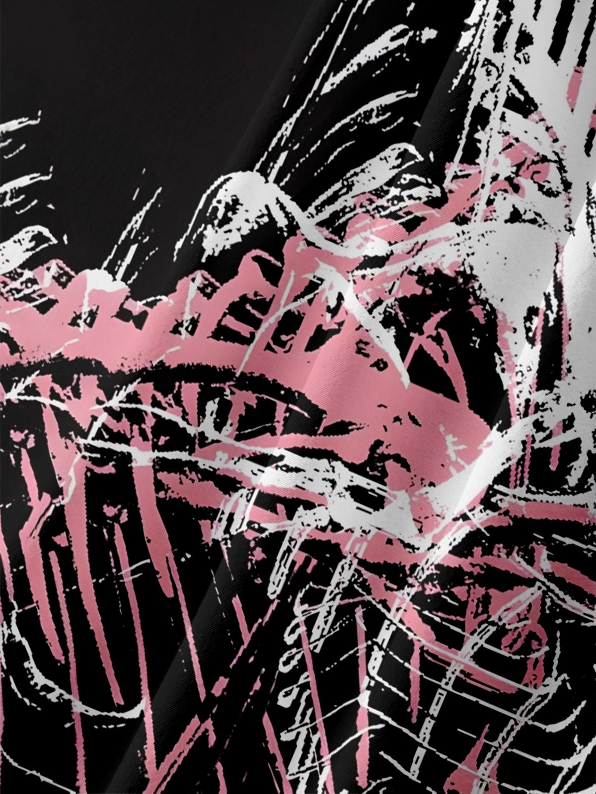 Moisture-wicking Rock Punk Dinosaur Skull Art Music Festival Chest Pocket Casual Shirt