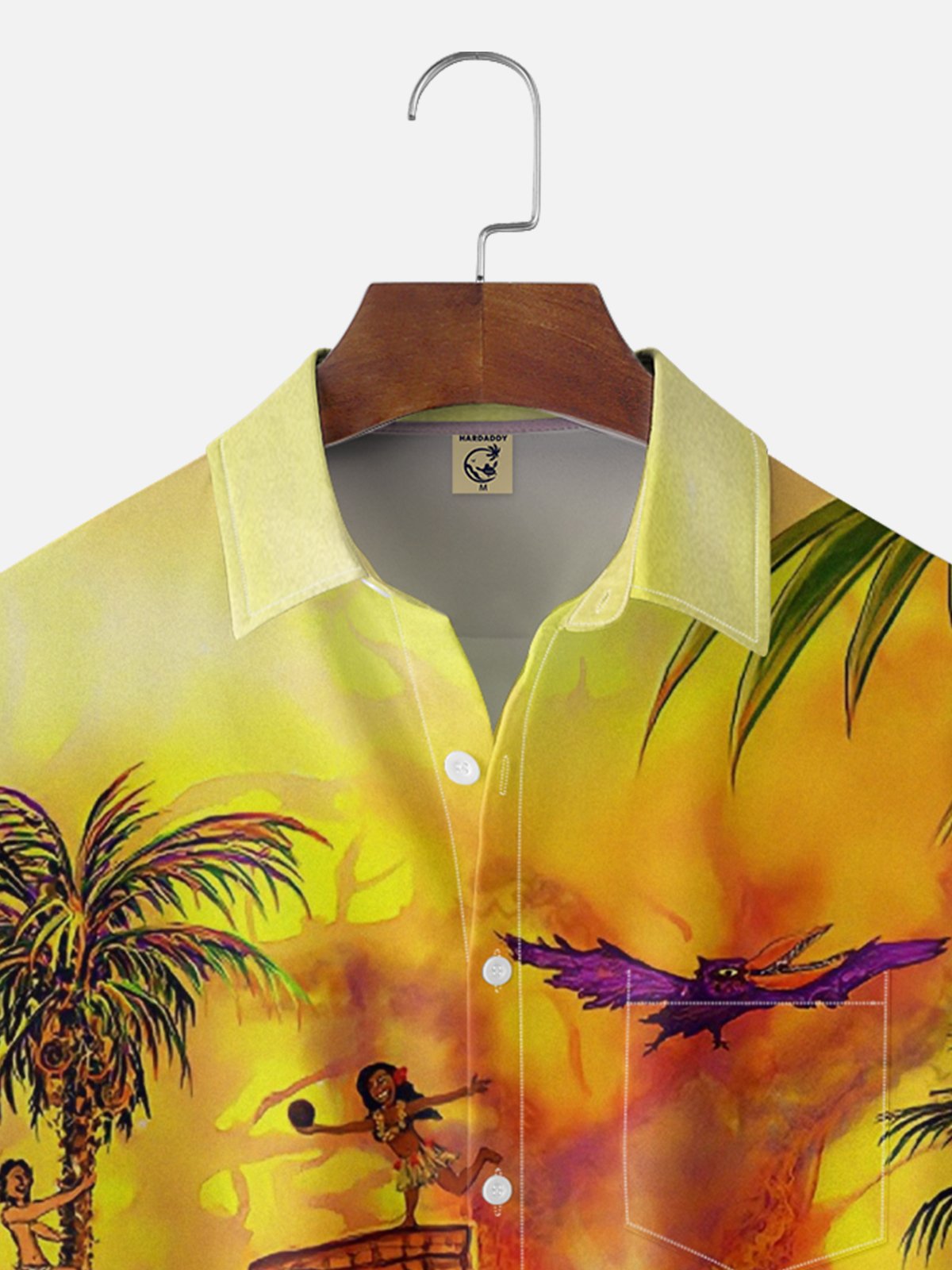 Moisture Wicking Gradient Colors Abstract TiKi Chest Pocket Holiday Shirt
