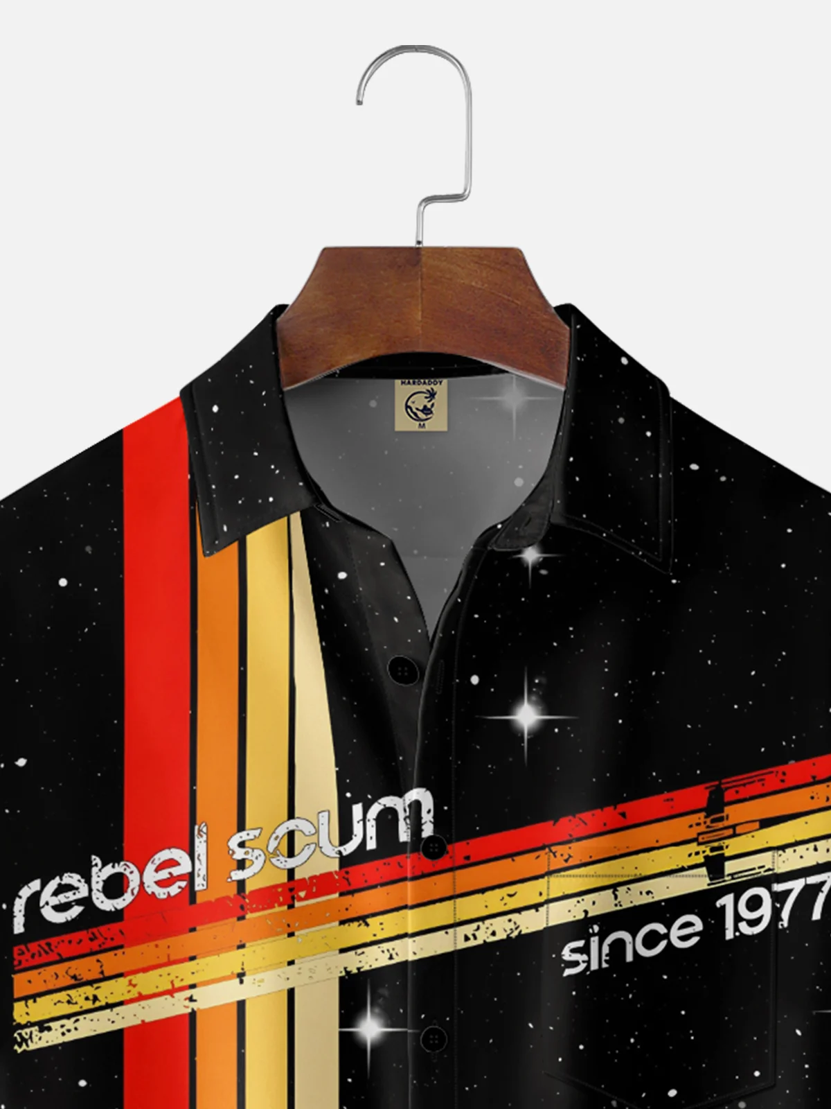 Moisture-wicking Rebel Scum 1977 Universe Star Chest Pocket Bowling Shirt