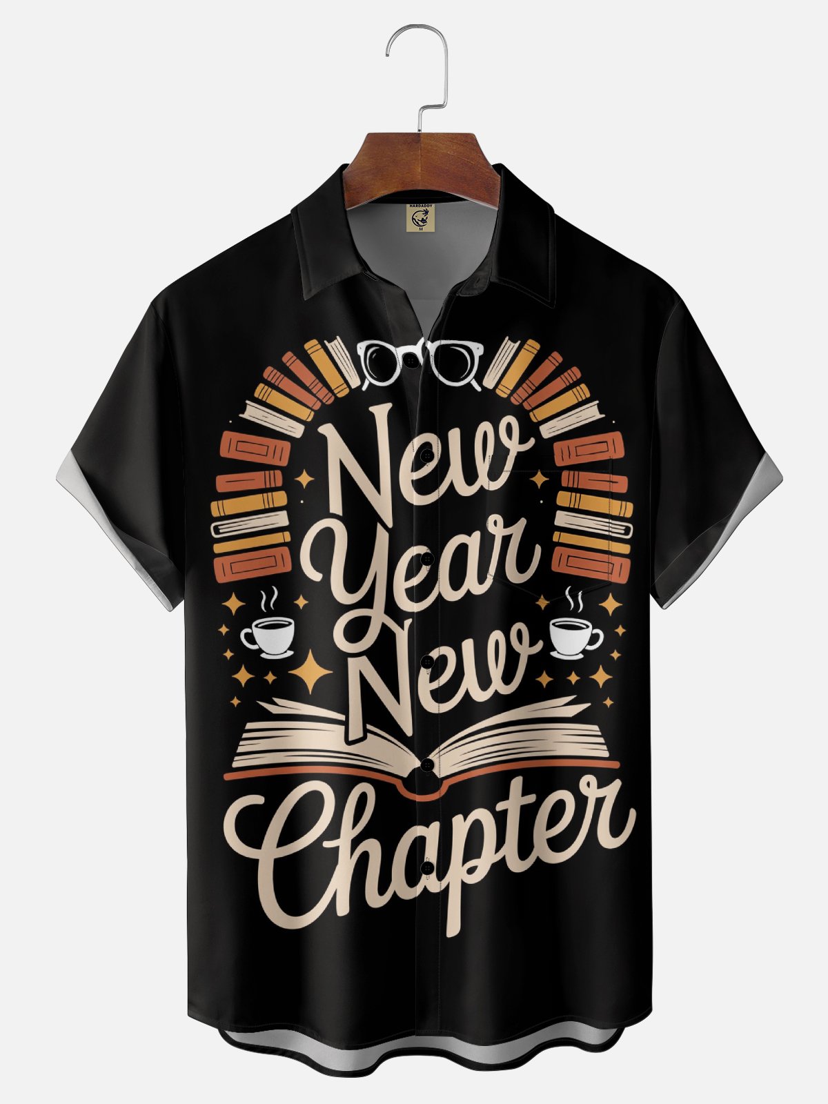 Moisture Wicking  New Year New Chapter Chest Pocket Holiday Shirt