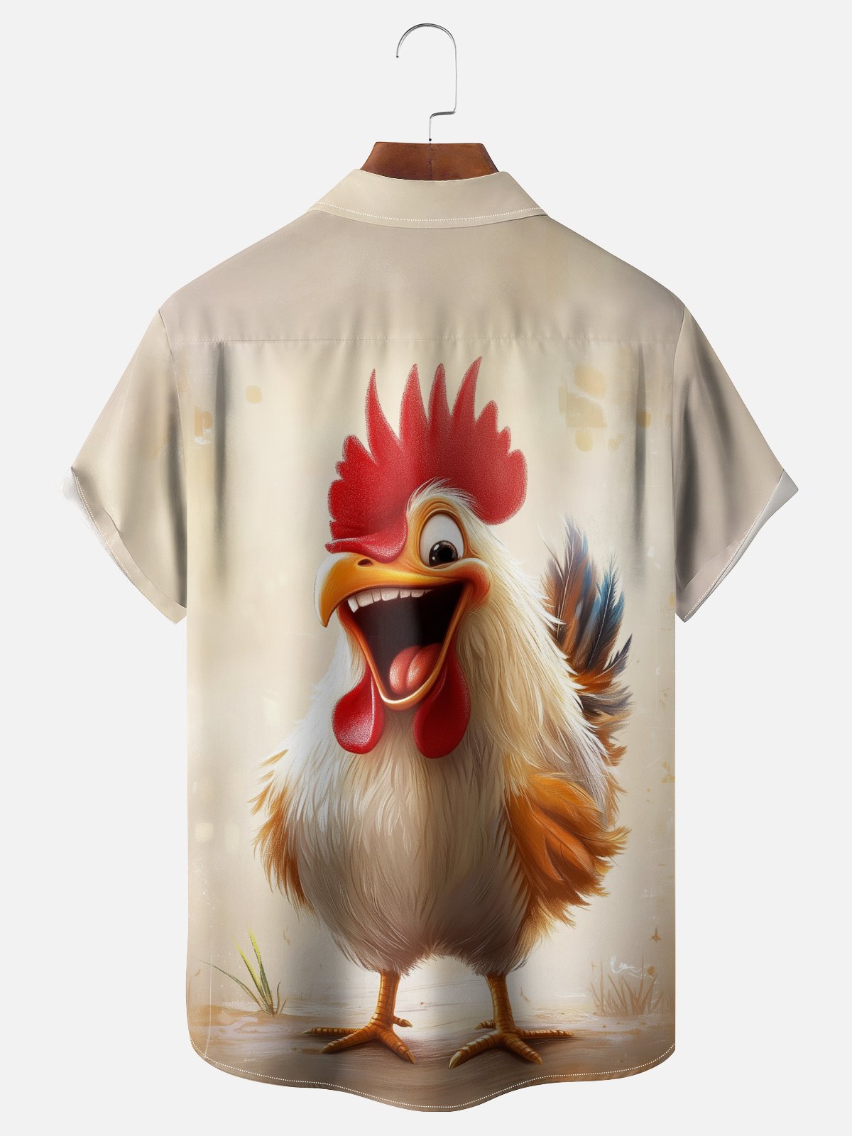 Moisture Wicking Funny Chicken Chest Pocket Holiday Shirt