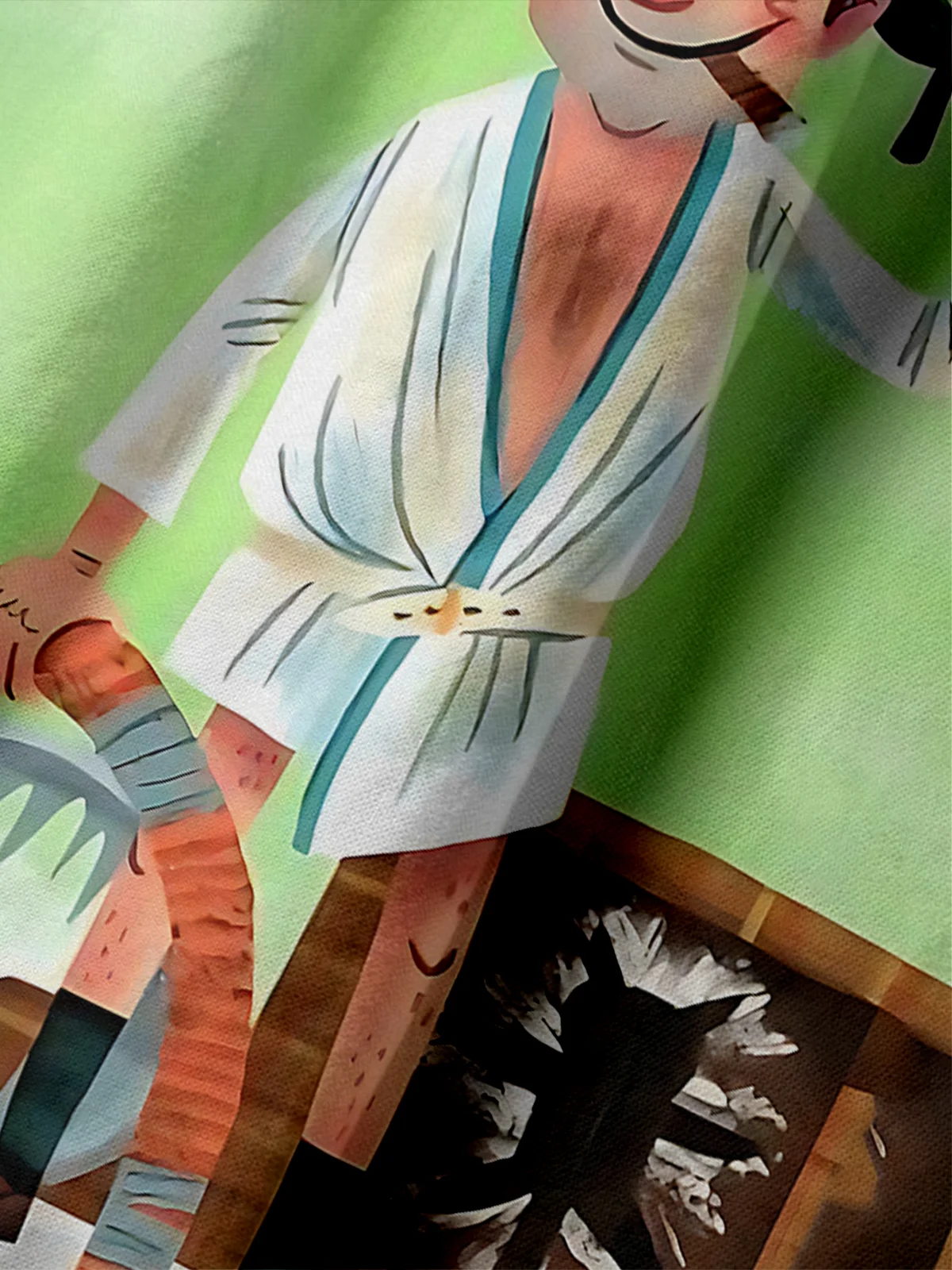 Moisture Wicking Crazy Christmas Vacation Eddie Long Sleeve Golf Polo