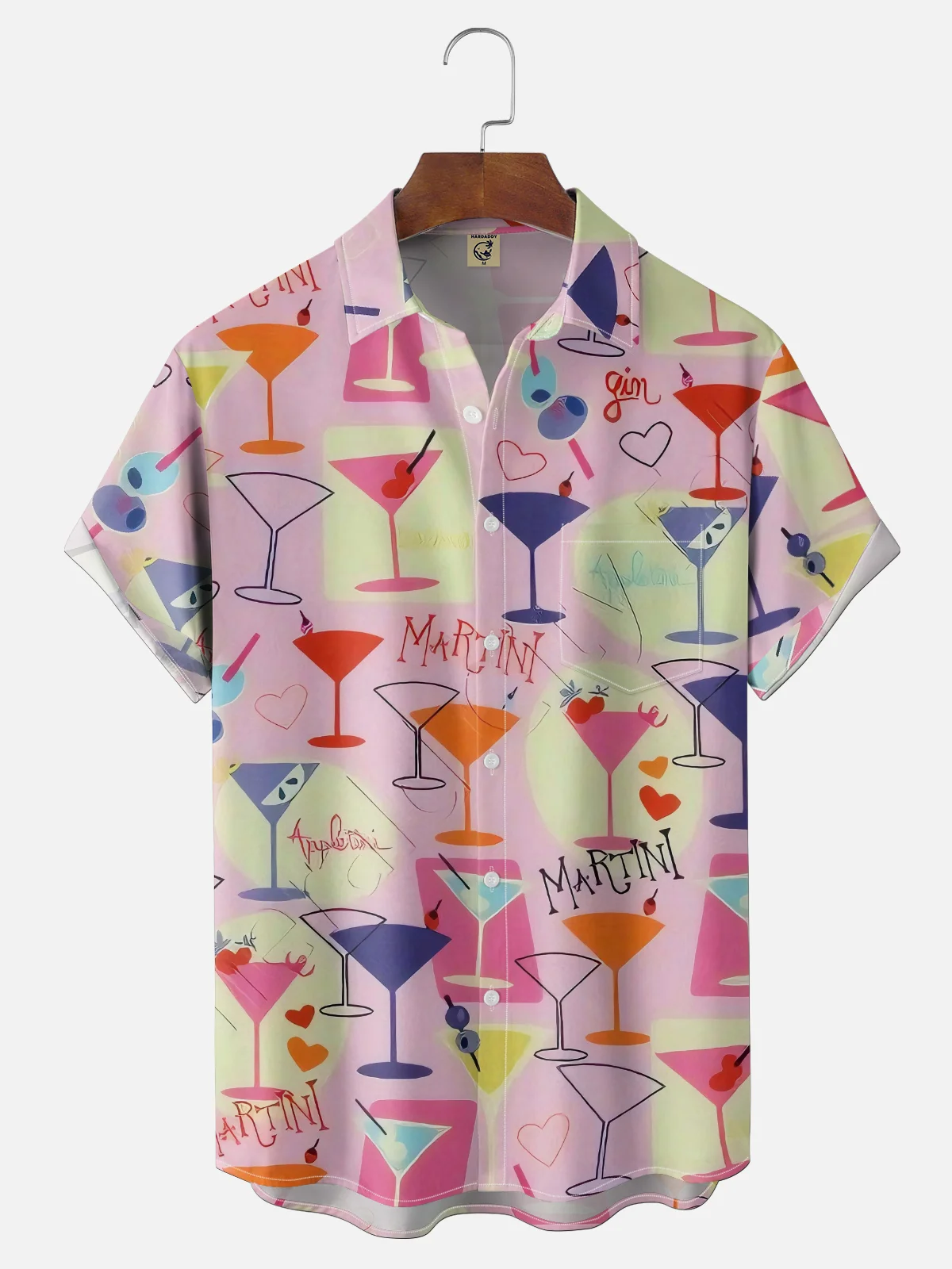 Moisture-wicking Cocktail Chest Pocket Hawaiian Shirt