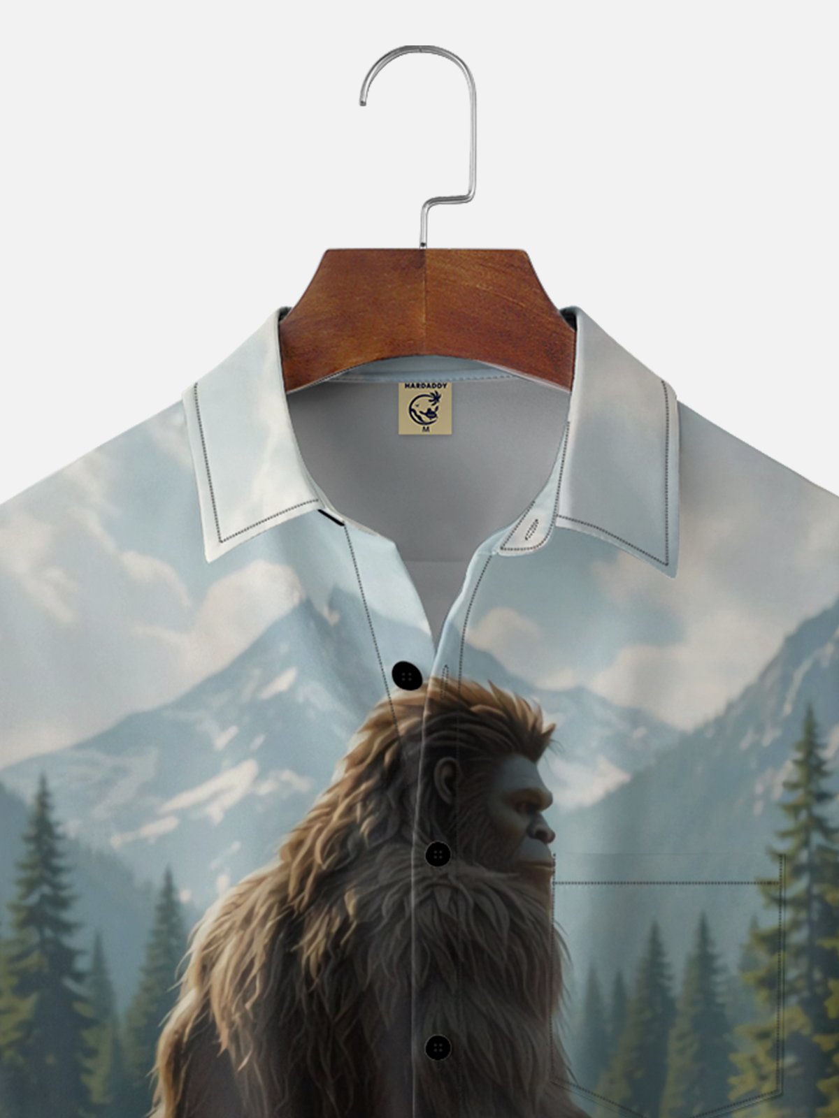 Moisture-wicking Sexy Bigfoot Parody Chest Pocket Hawaiian Shirt