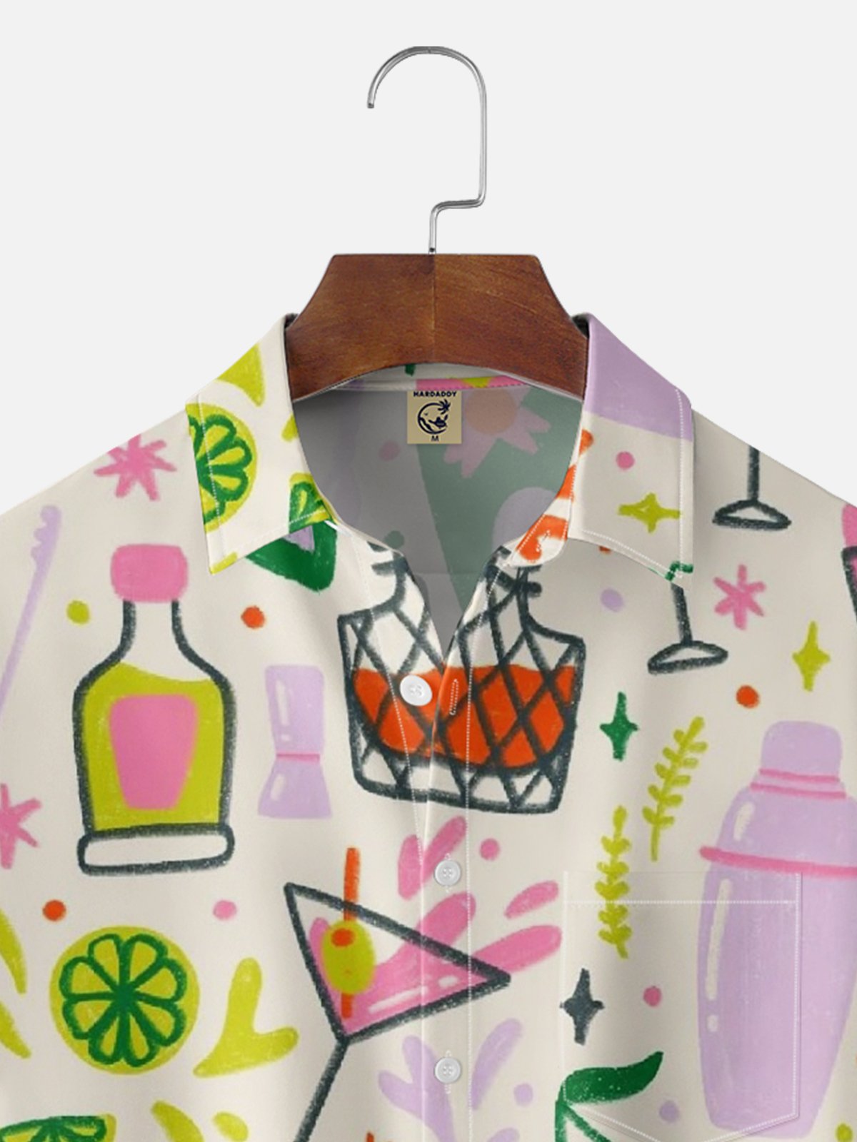 Moisture-wicking Cocktail Chest Pocket Hawaiian Shirt