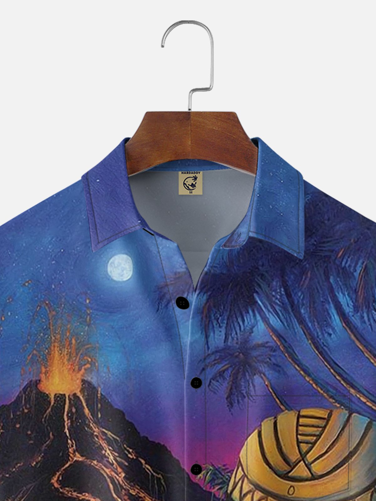 Moisture-wicking TIKI Artistic Fun Chest Pocket Hawaiian Shirt